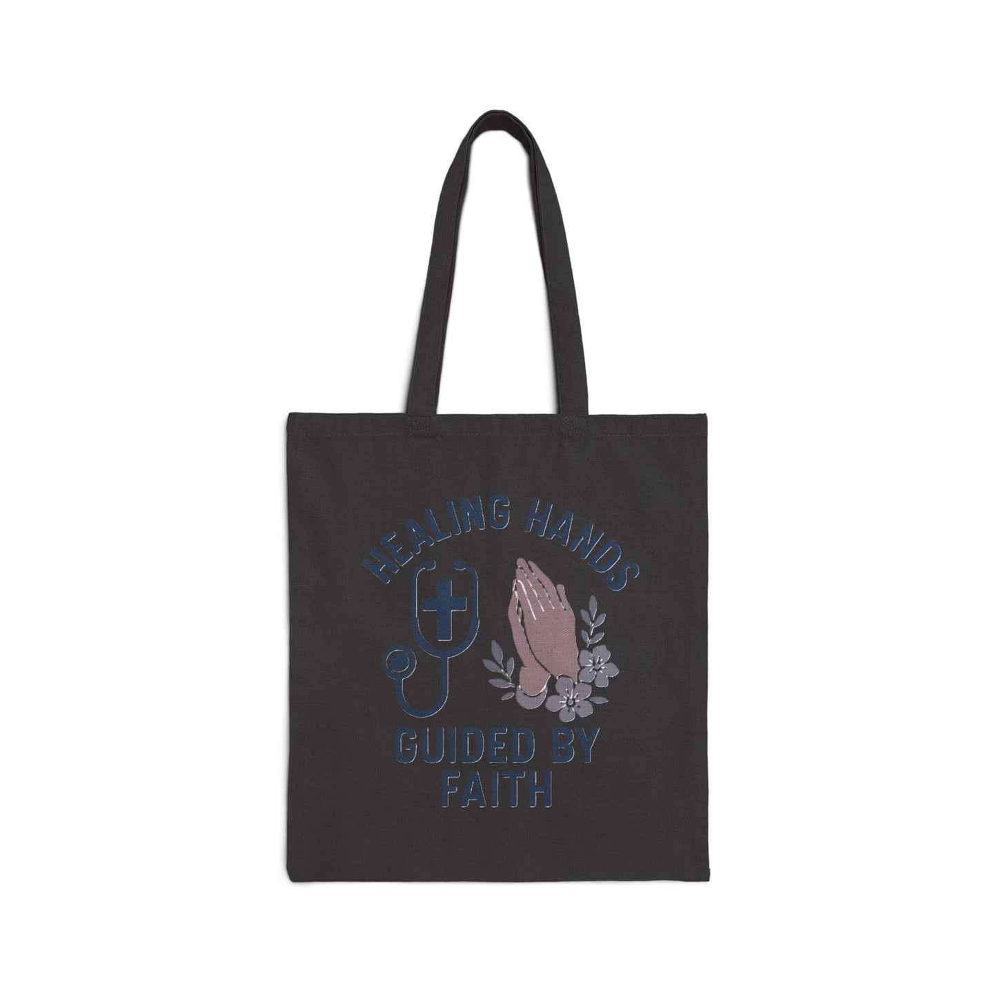Healing Hands Guided by Faith Cotton Canvas Tote Bag