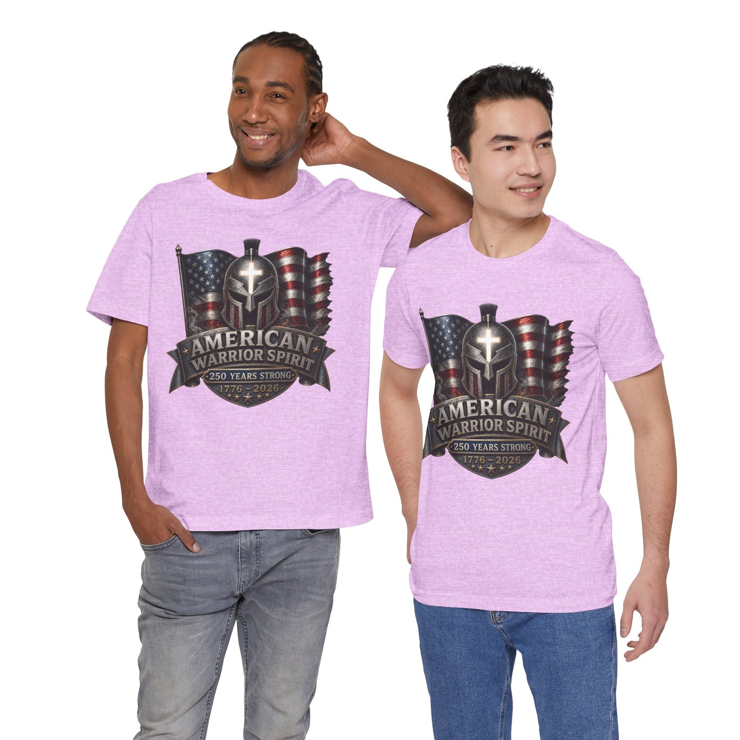 American Warrior Spirit T-Shirt – Patriotic 250 Years Strong Tee (1776–2026)