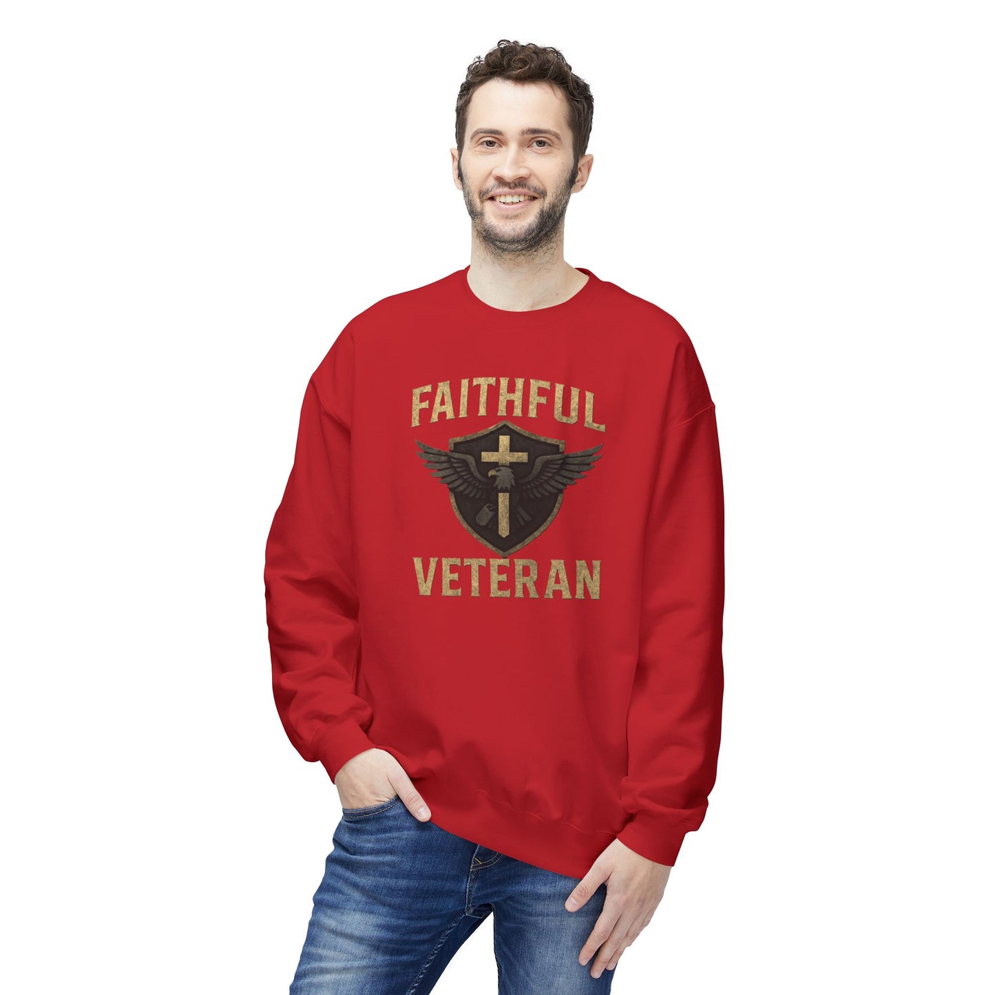 Faithful Veteran Crewneck Sweatshirt Design