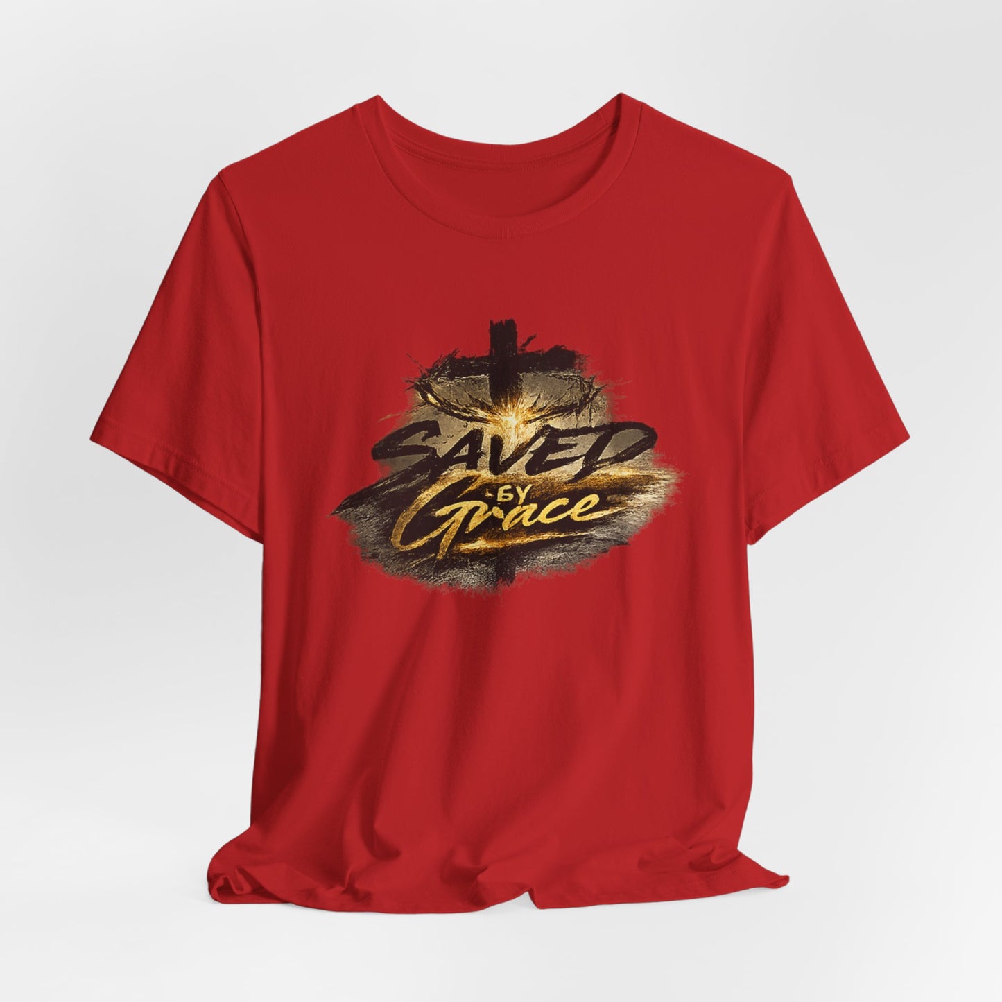 Saved By Grace T‑Shirt — Christian Cross Faith Tee