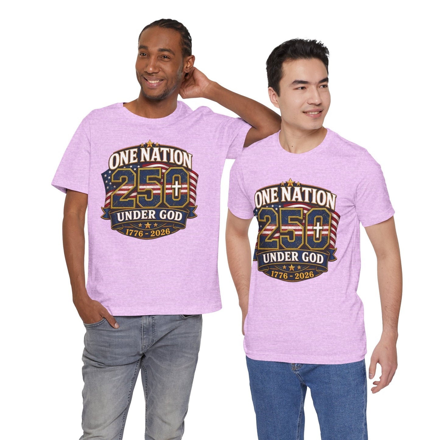 250th USA Independence T-Shirt — "One Nation Under God" 1776–2026 Patriotic Tee