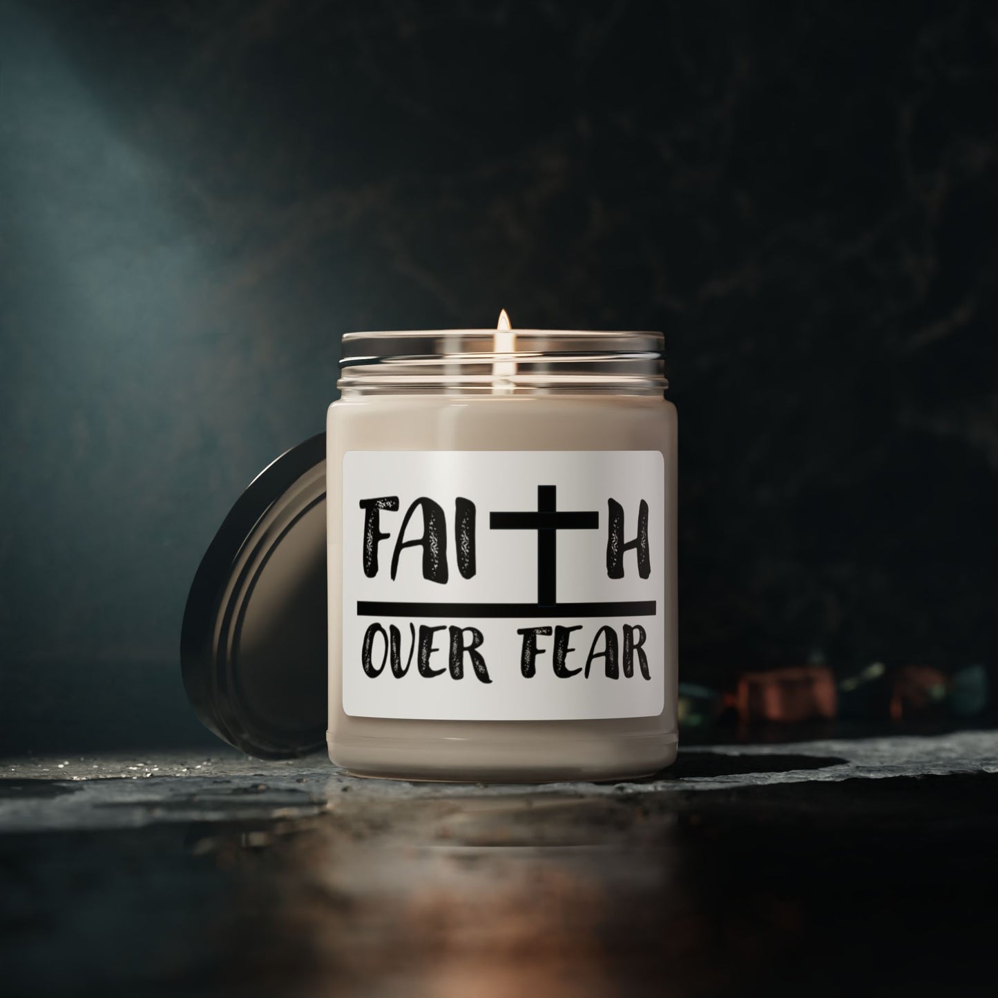 Scented "Faith Over Fear", Soy Candle, 9oz