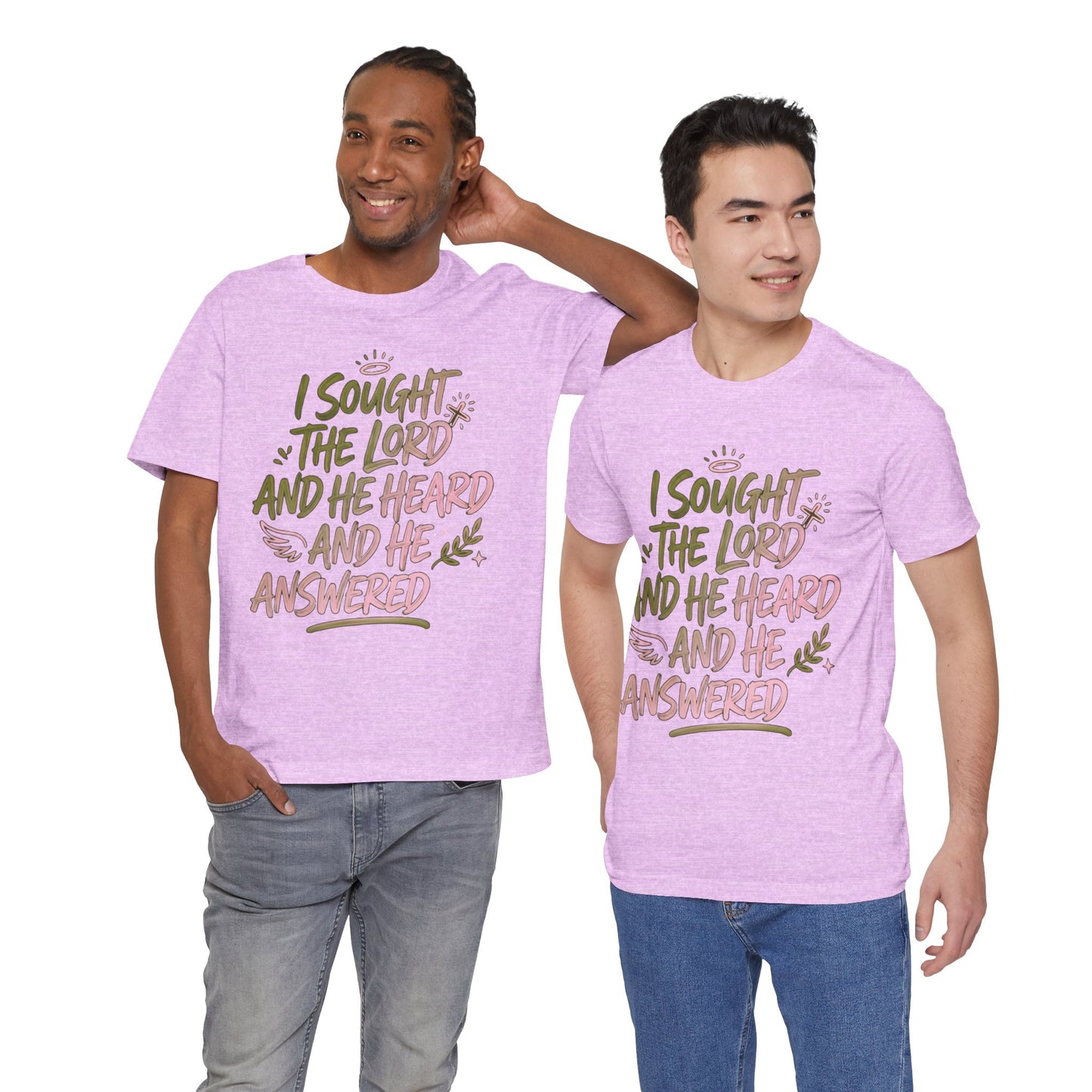 I Sought the Lord T-Shirt — Inspirational Christian Faith Tee