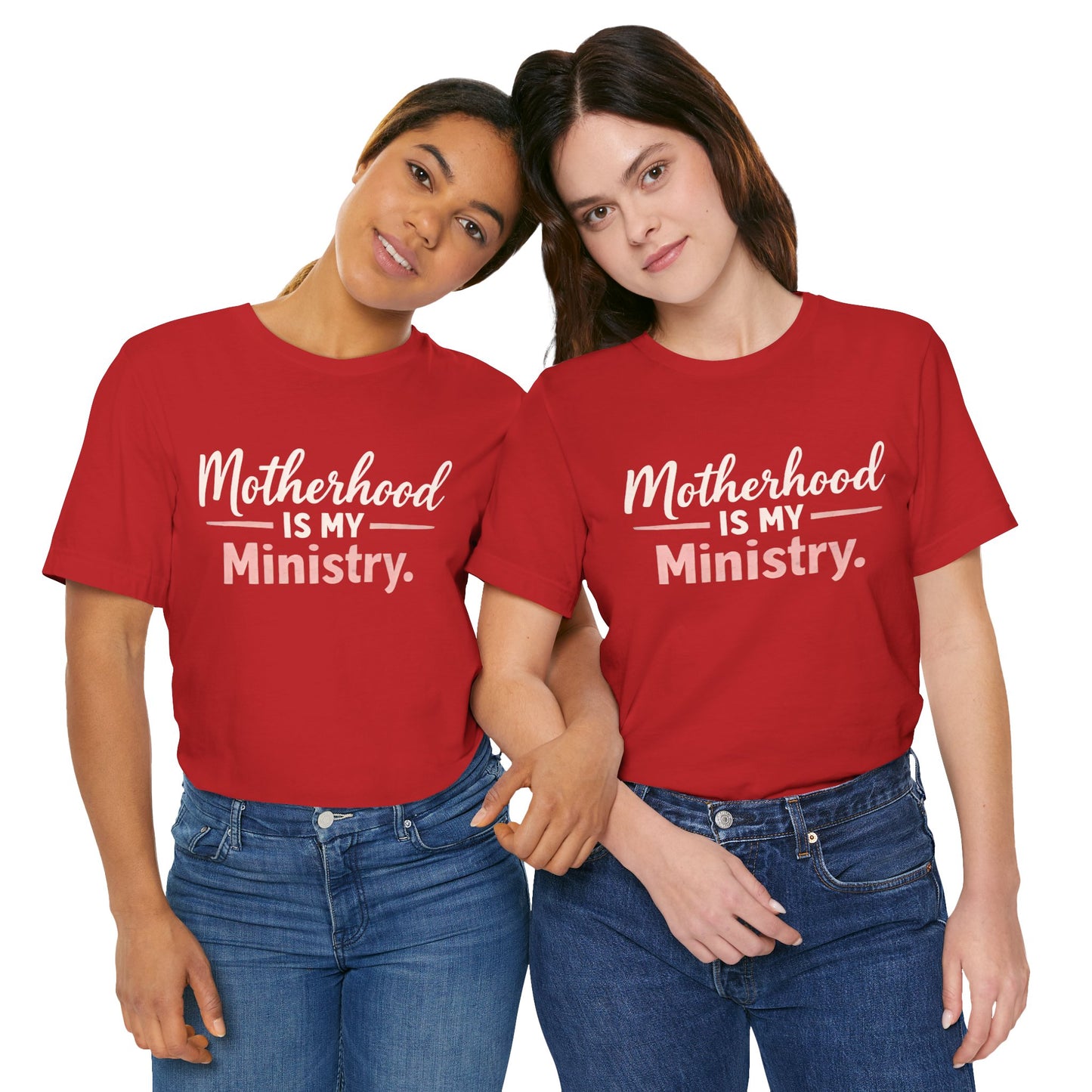 T-Shirt — "Motherhood Is My Ministry" Inspirational Mom Tee
