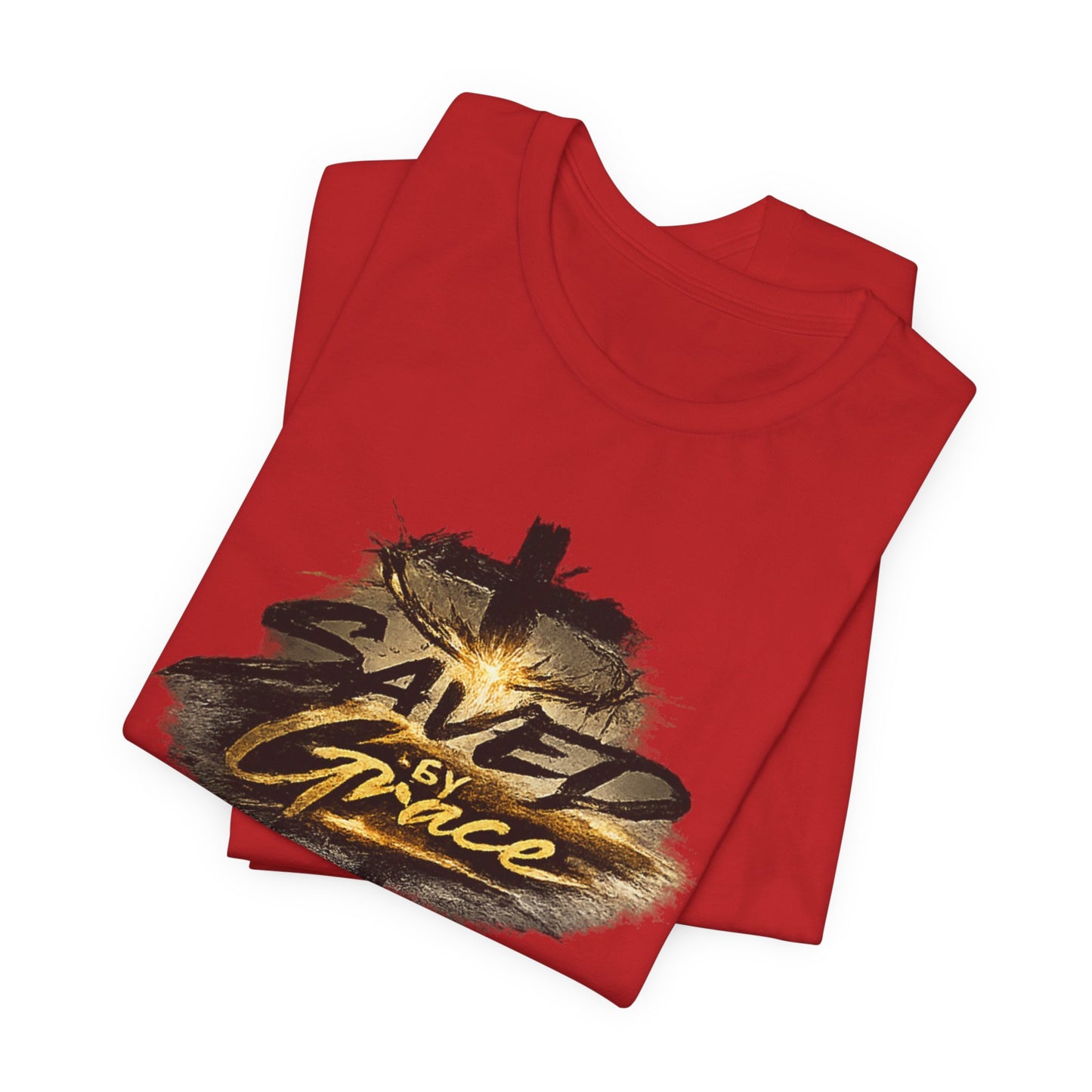 Saved By Grace T‑Shirt — Christian Cross Faith Tee