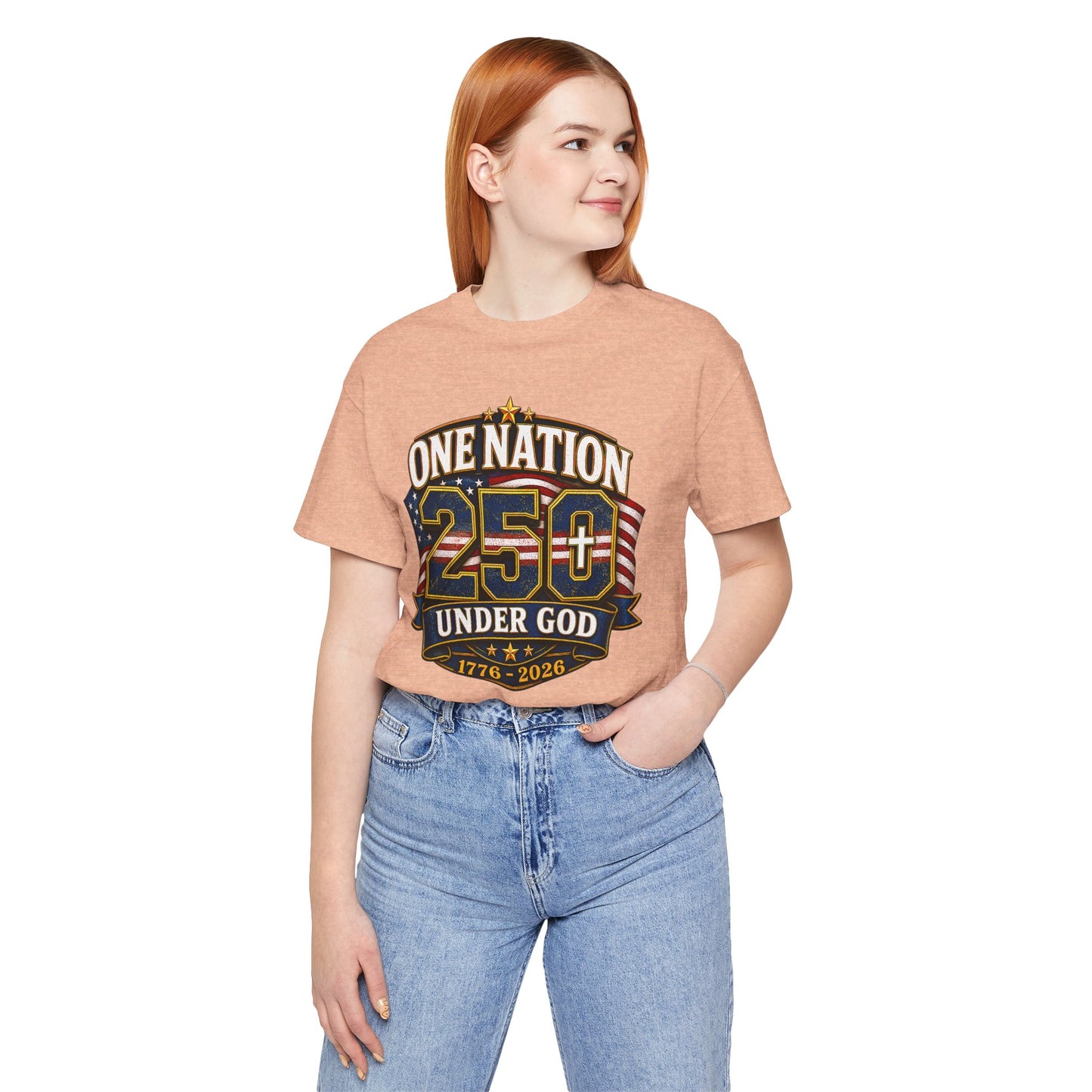 250th USA Independence T-Shirt — "One Nation Under God" 1776–2026 Patriotic Tee