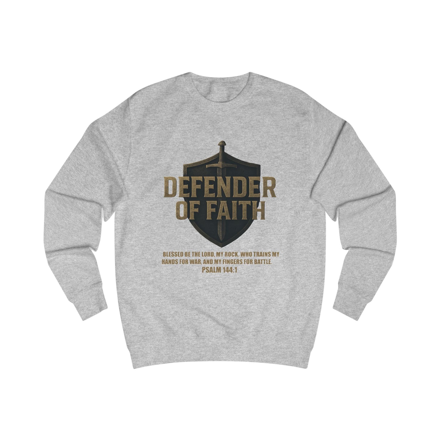 Faith Defender Sweatshirt with Shield and Sword Design