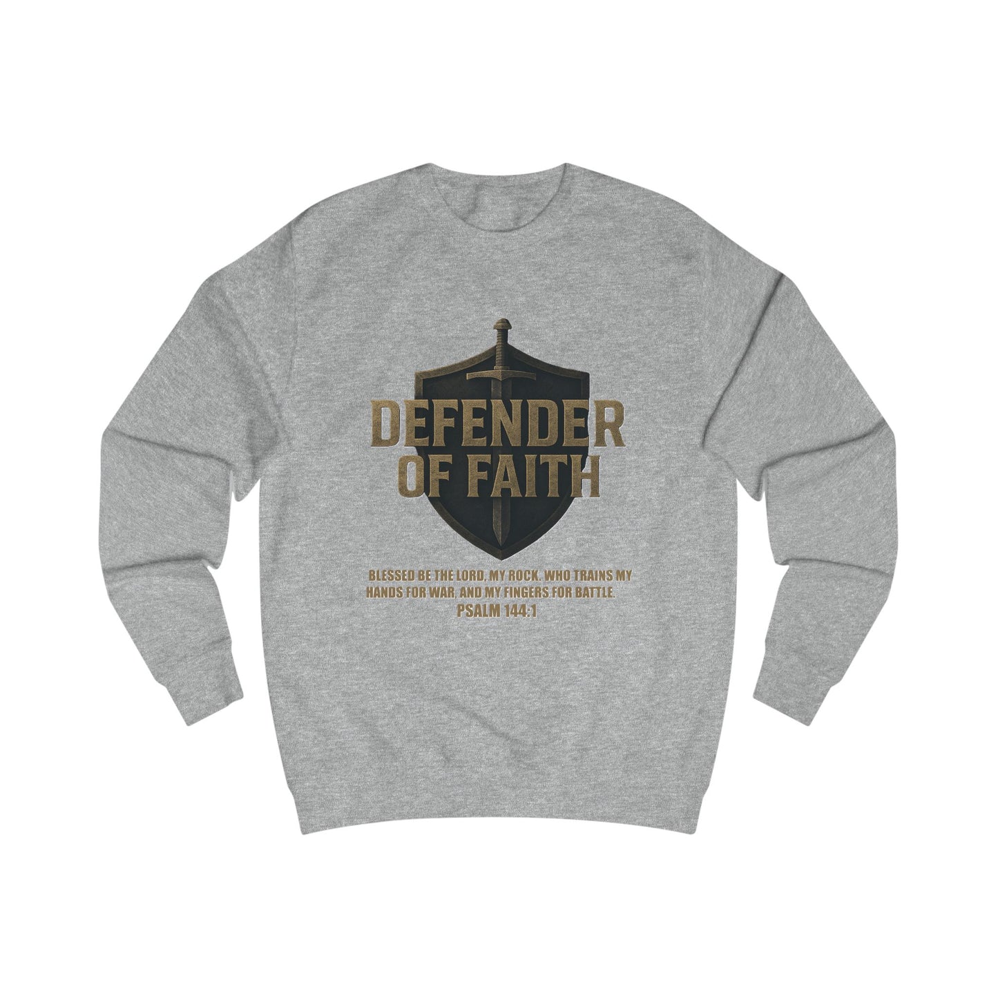 Faith Defender Sweatshirt with Shield and Sword Design
