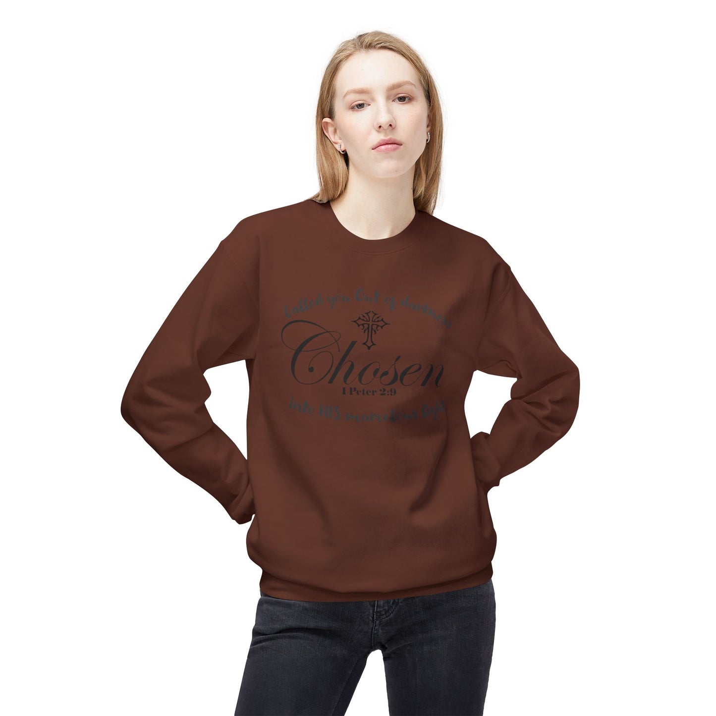 Christian Sweatshirt 1 Peter 2:9 Verse