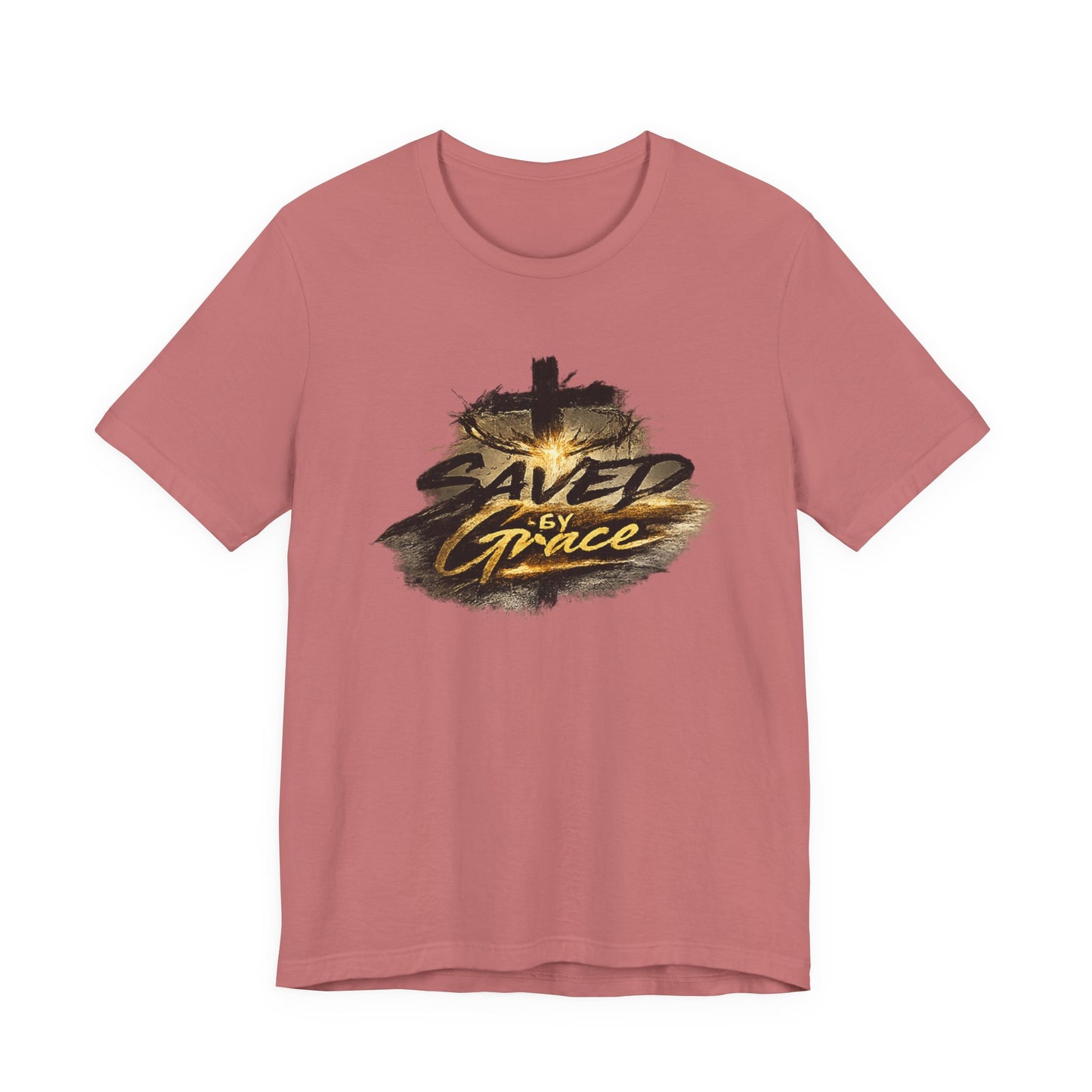 Saved By Grace T‑Shirt — Christian Cross Faith Tee