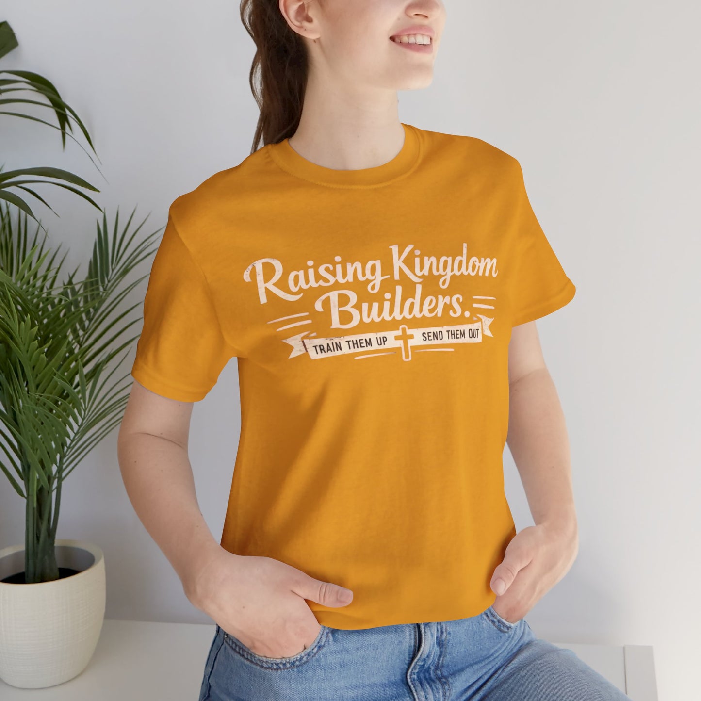 Raising Kingdom Builders Tee – Train Them Up, Send Them Out Christian Youth T-Shirt