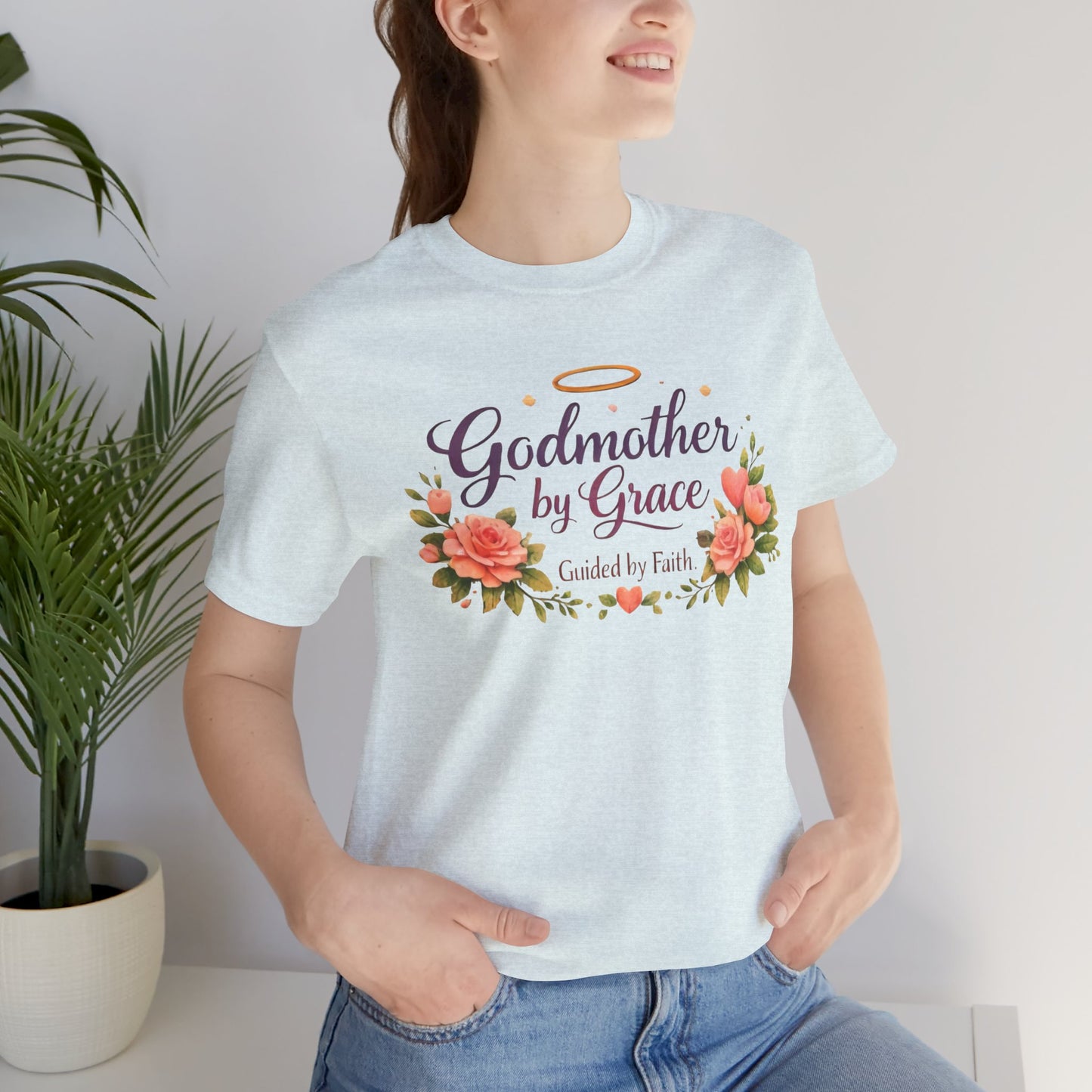 Godmother by Grace Floral Tee — 'Guided by Faith' Godmother T-Shirt