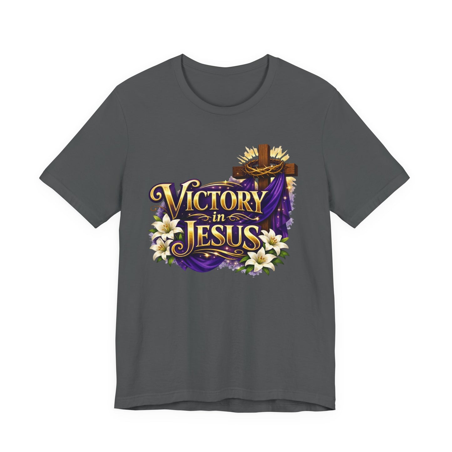 Victory In Jesus Christian T-Shirt — Cross Faith Tee