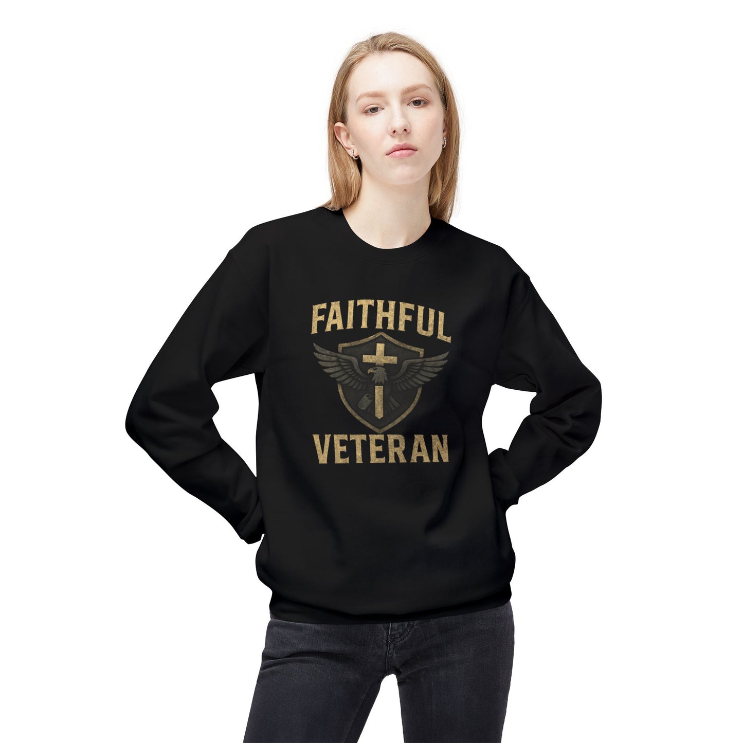 Faithful Veteran Crewneck Sweatshirt Design
