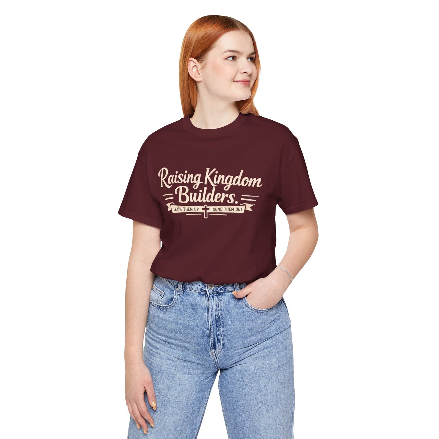 Raising Kingdom Builders Tee – Train Them Up, Send Them Out Christian Youth T-Shirt