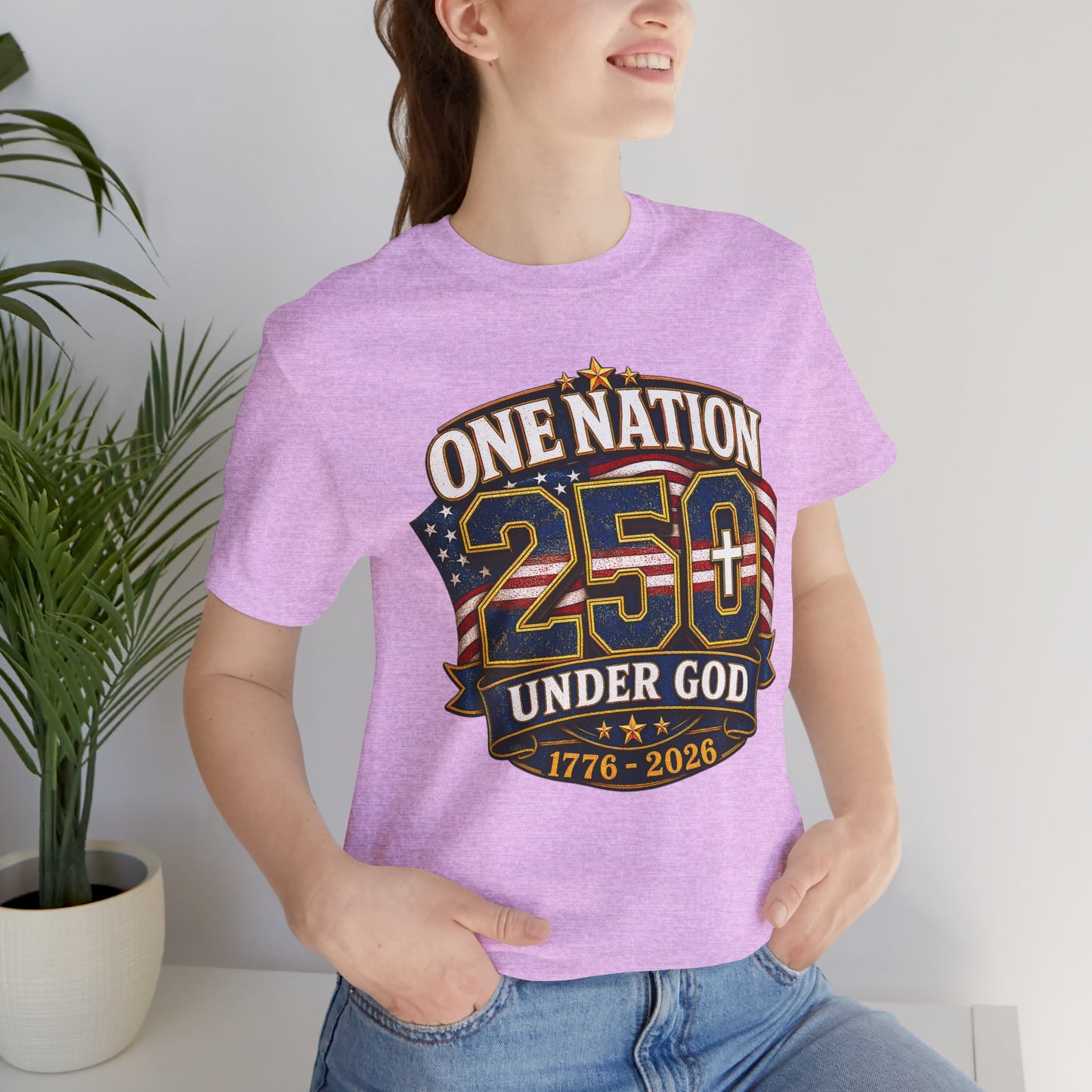 250th USA Independence T-Shirt — "One Nation Under God" 1776–2026 Patriotic Tee