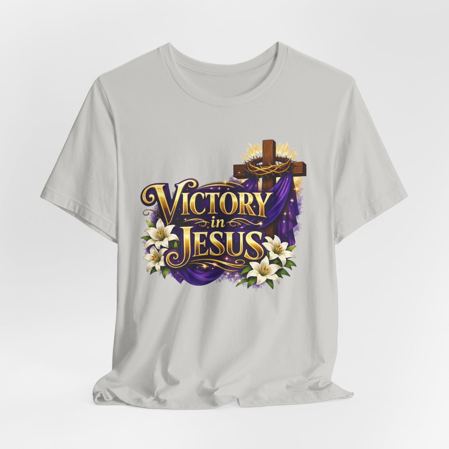 Victory In Jesus Christian T-Shirt — Cross Faith Tee