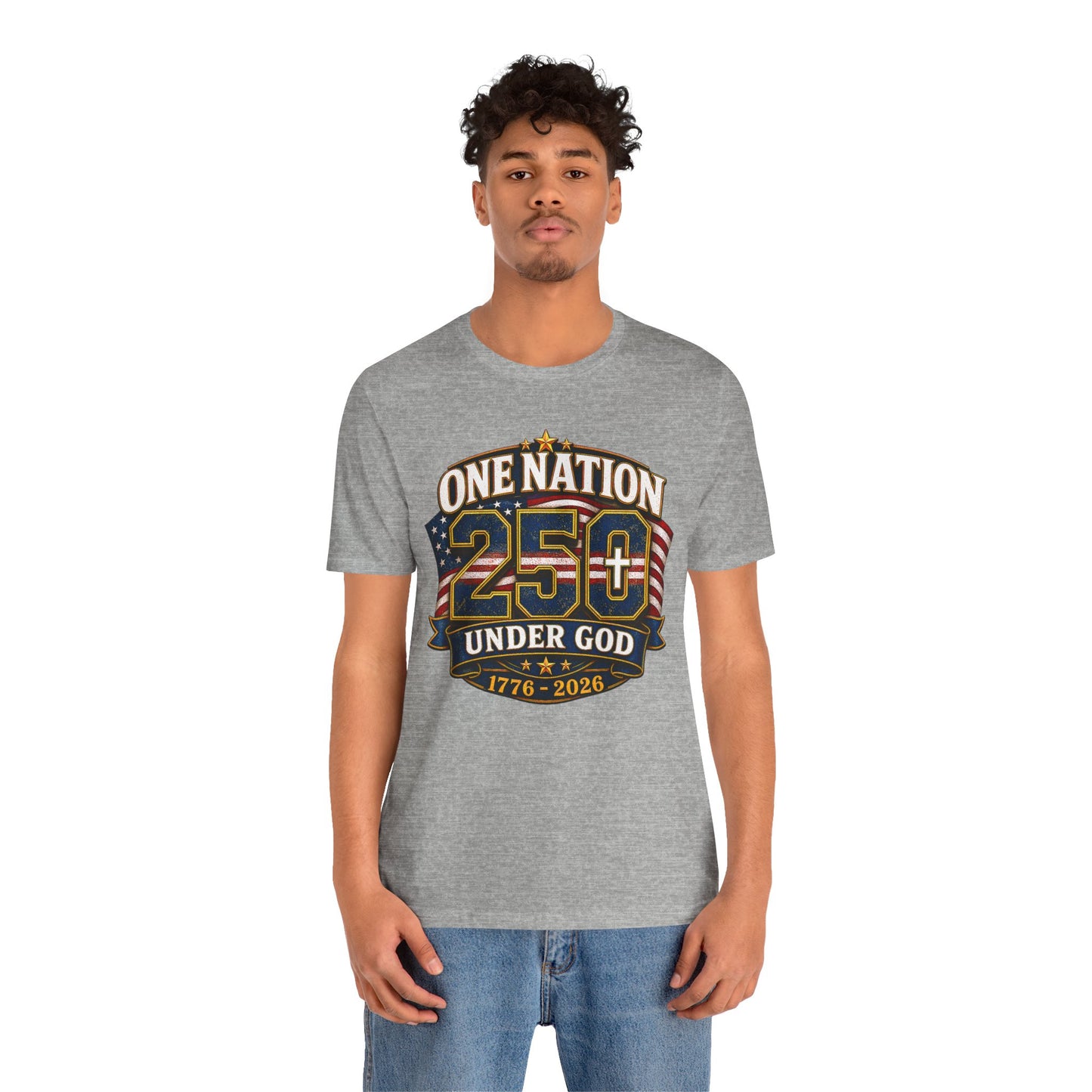 250th USA Independence T-Shirt — "One Nation Under God" 1776–2026 Patriotic Tee