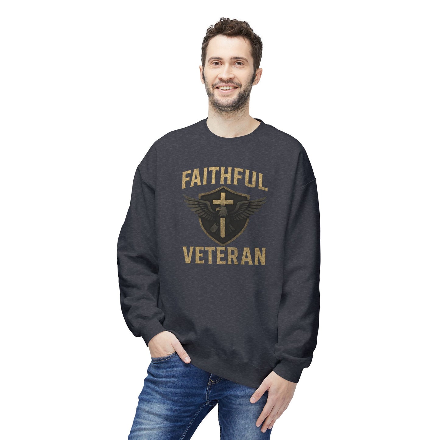 Faithful Veteran Crewneck Sweatshirt Design