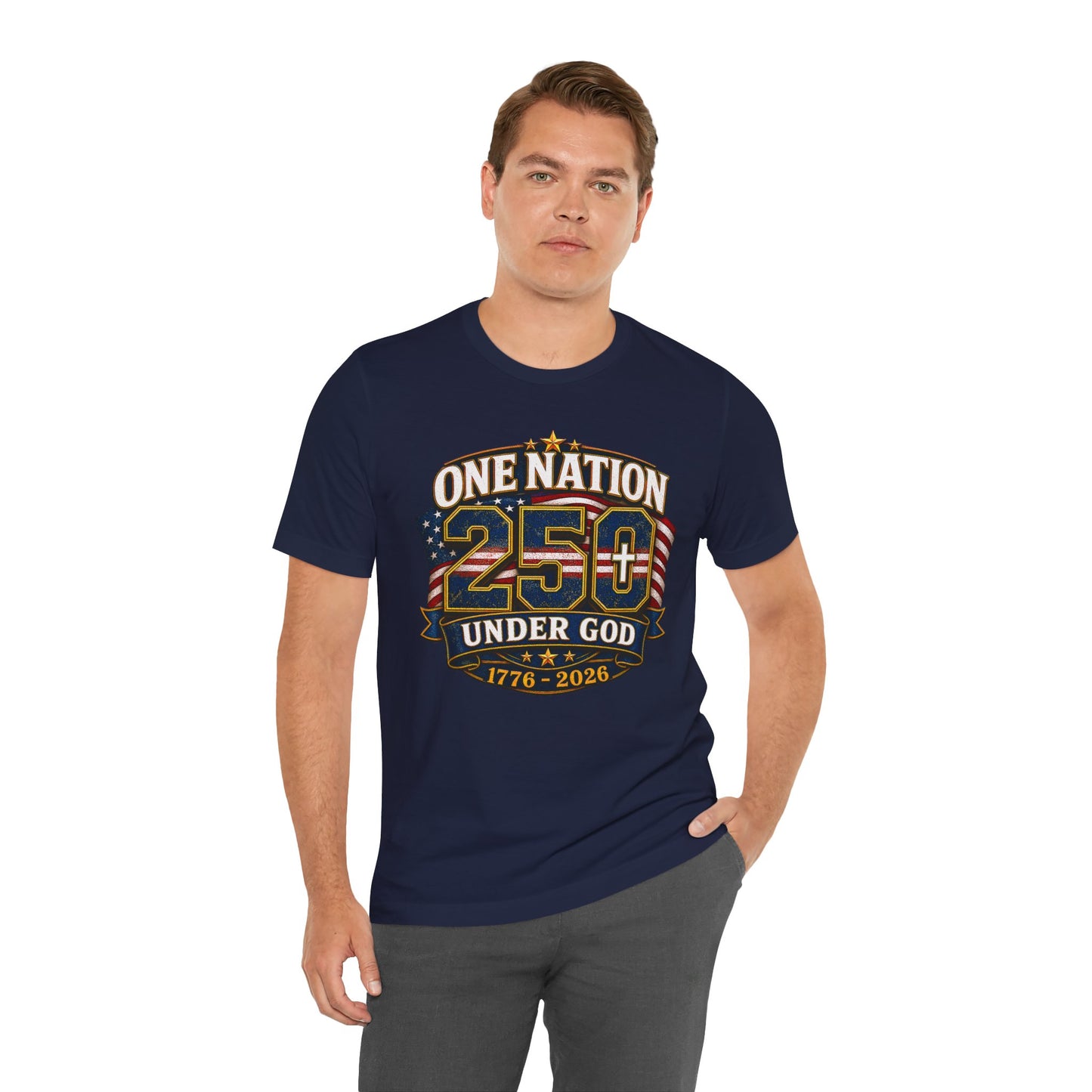250th USA Independence T-Shirt — "One Nation Under God" 1776–2026 Patriotic Tee