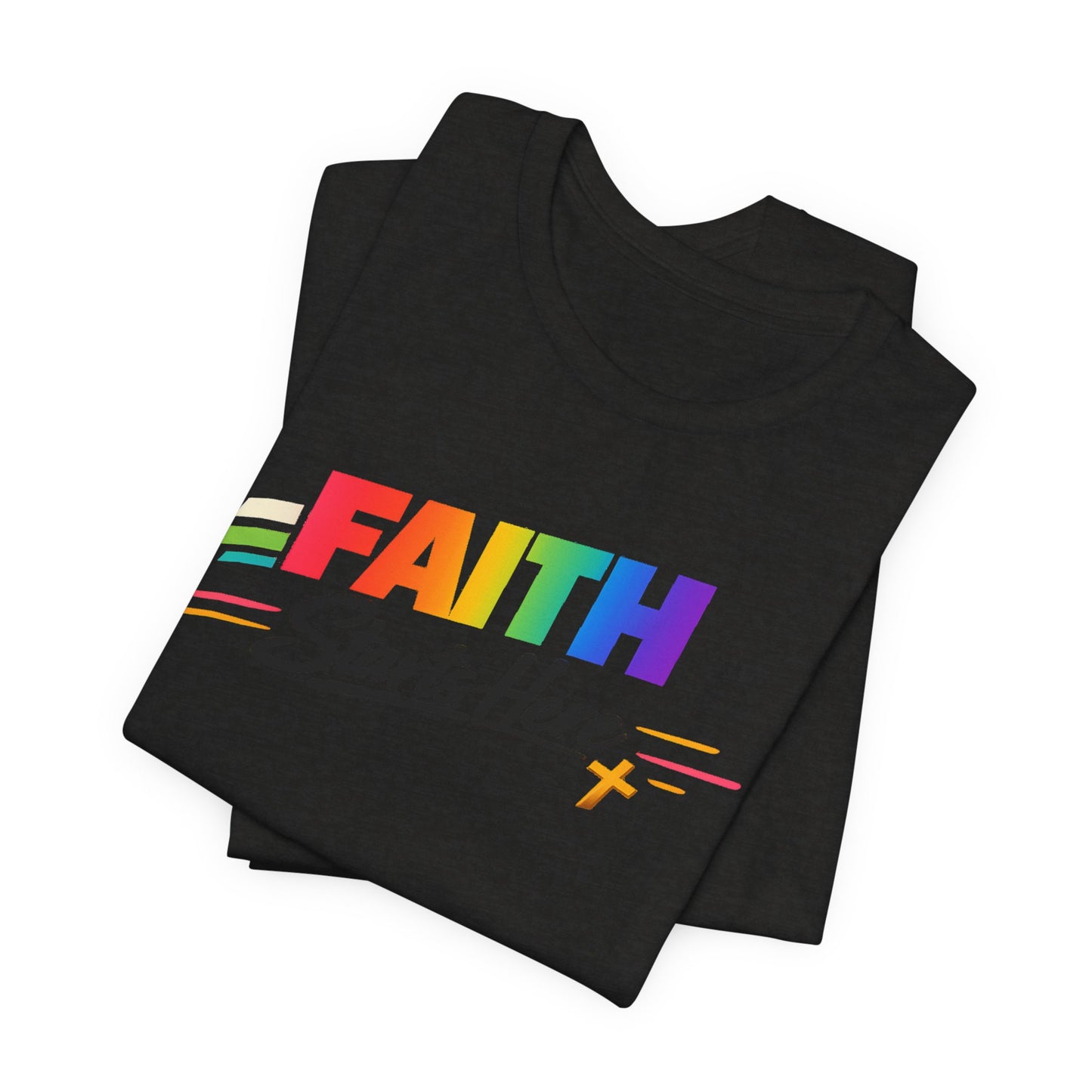 Faith Starts Here Rainbow Tee