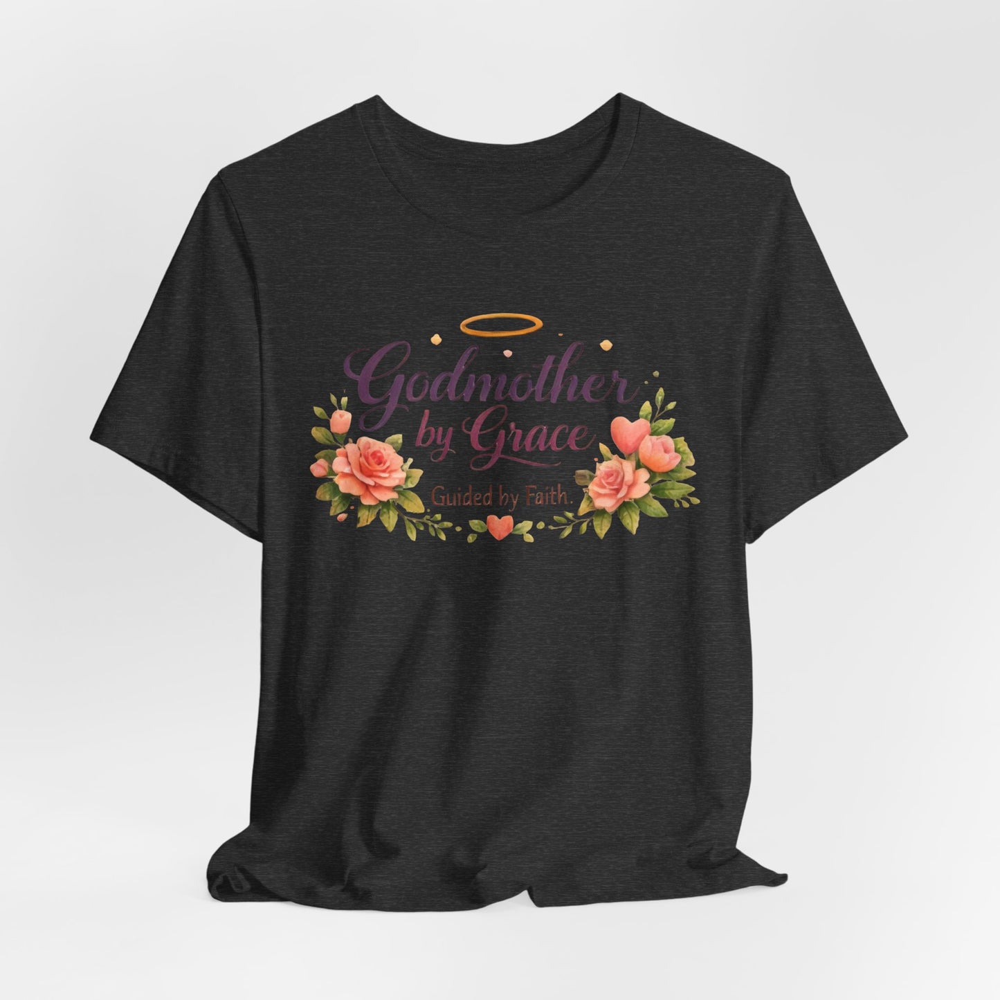 Godmother by Grace Floral Tee — 'Guided by Faith' Godmother T-Shirt