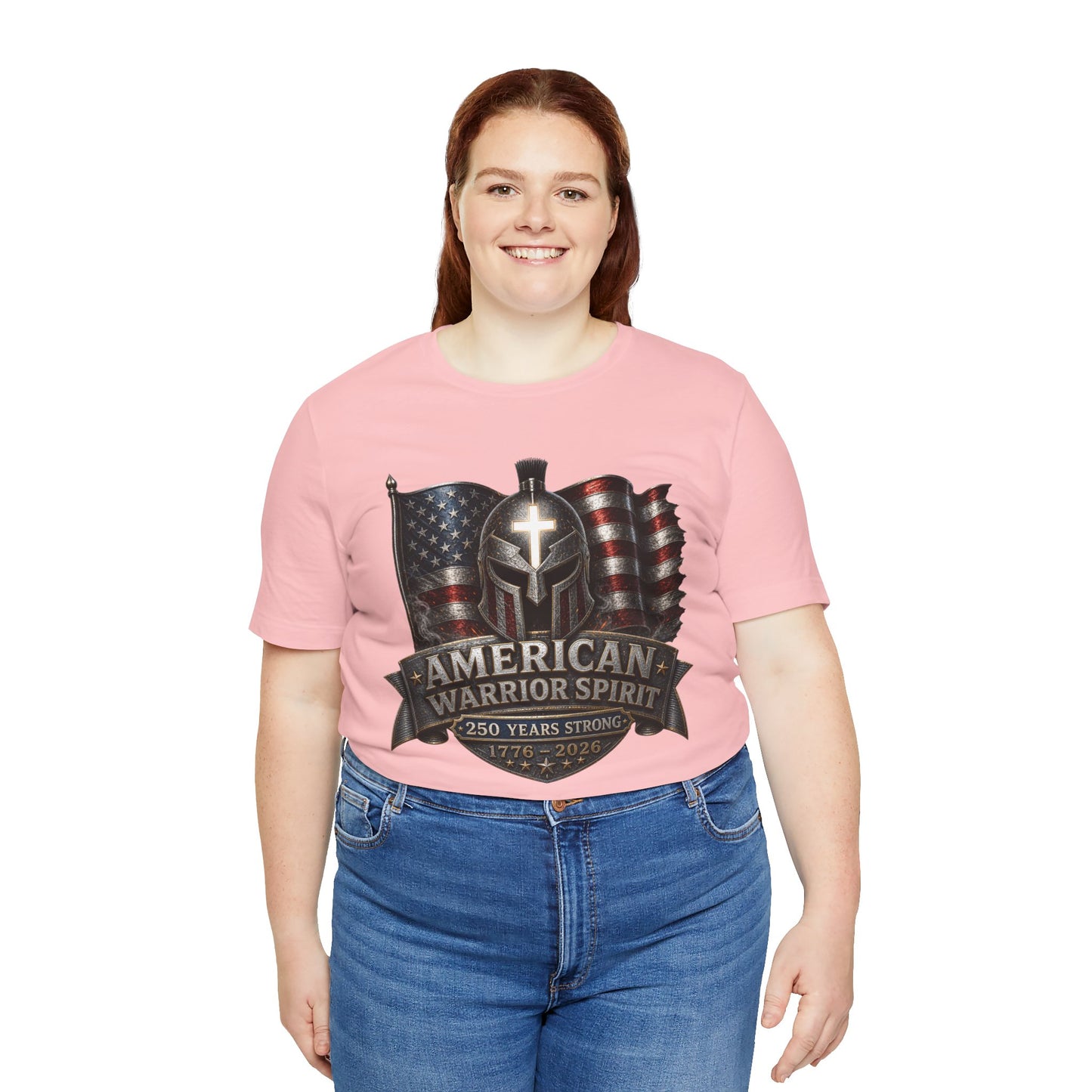 American Warrior Spirit T-Shirt – Patriotic 250 Years Strong Tee (1776–2026)