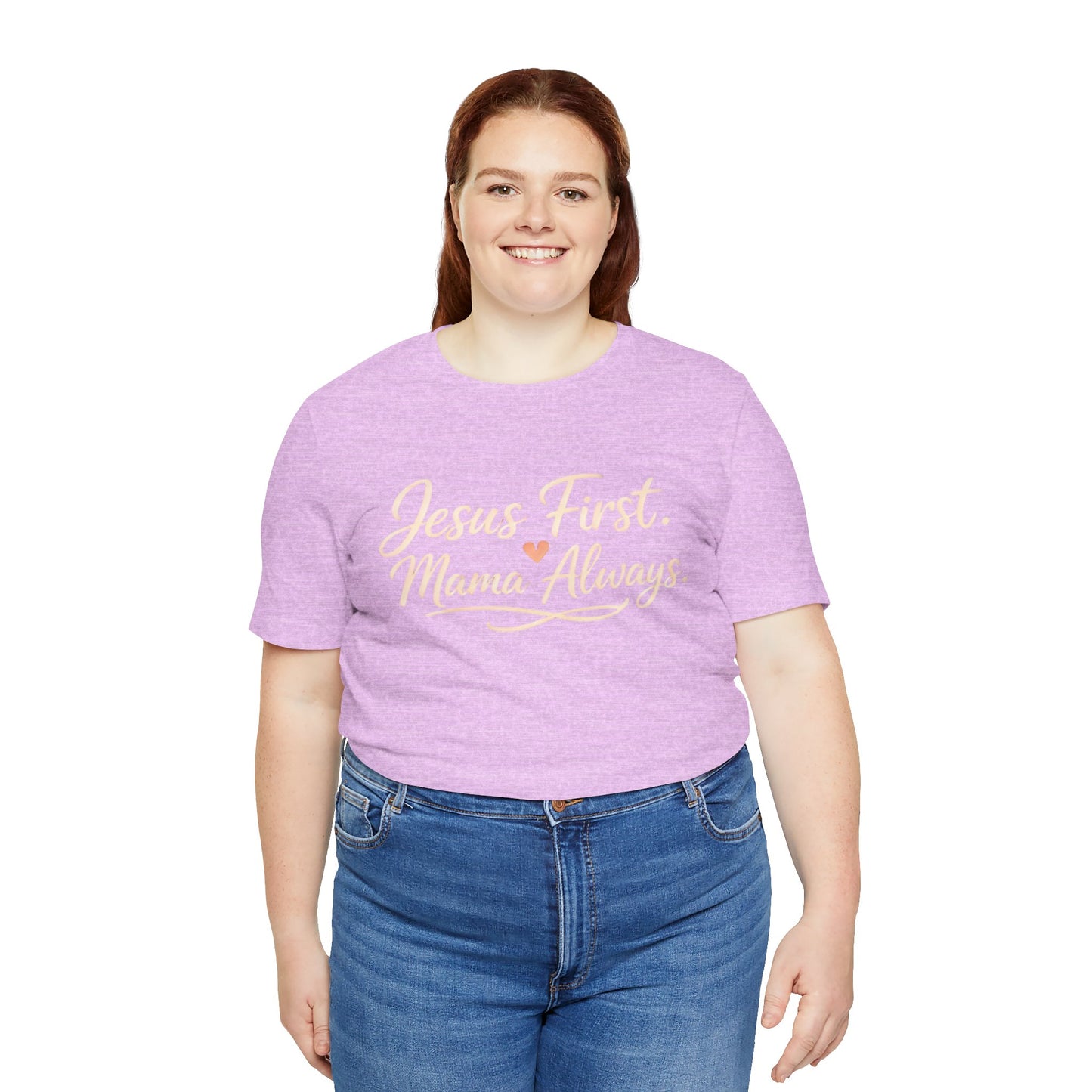 T-Shirt — "Jesus First, Mama Always" Faithful Mom Tee