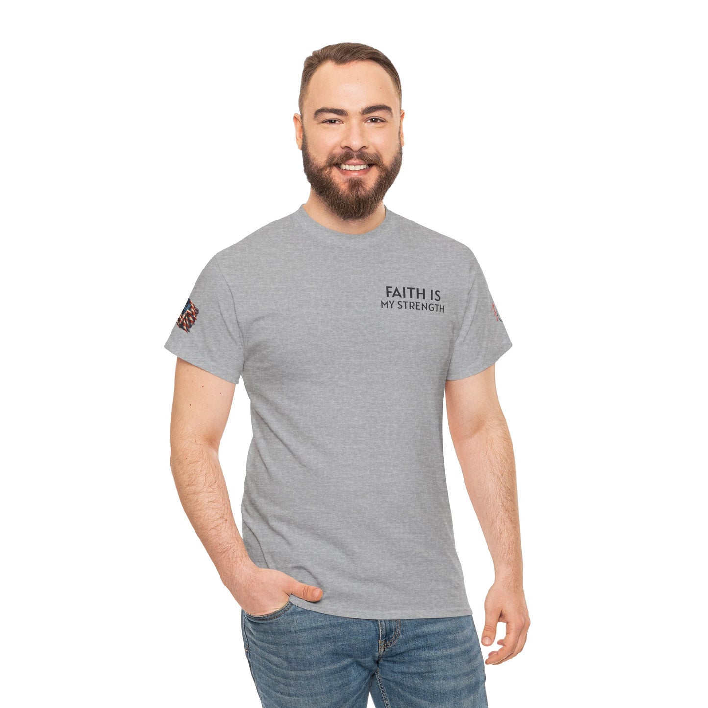 Christian Tee - Philippians 4:13 'Faith Is My Strength' (Copy)