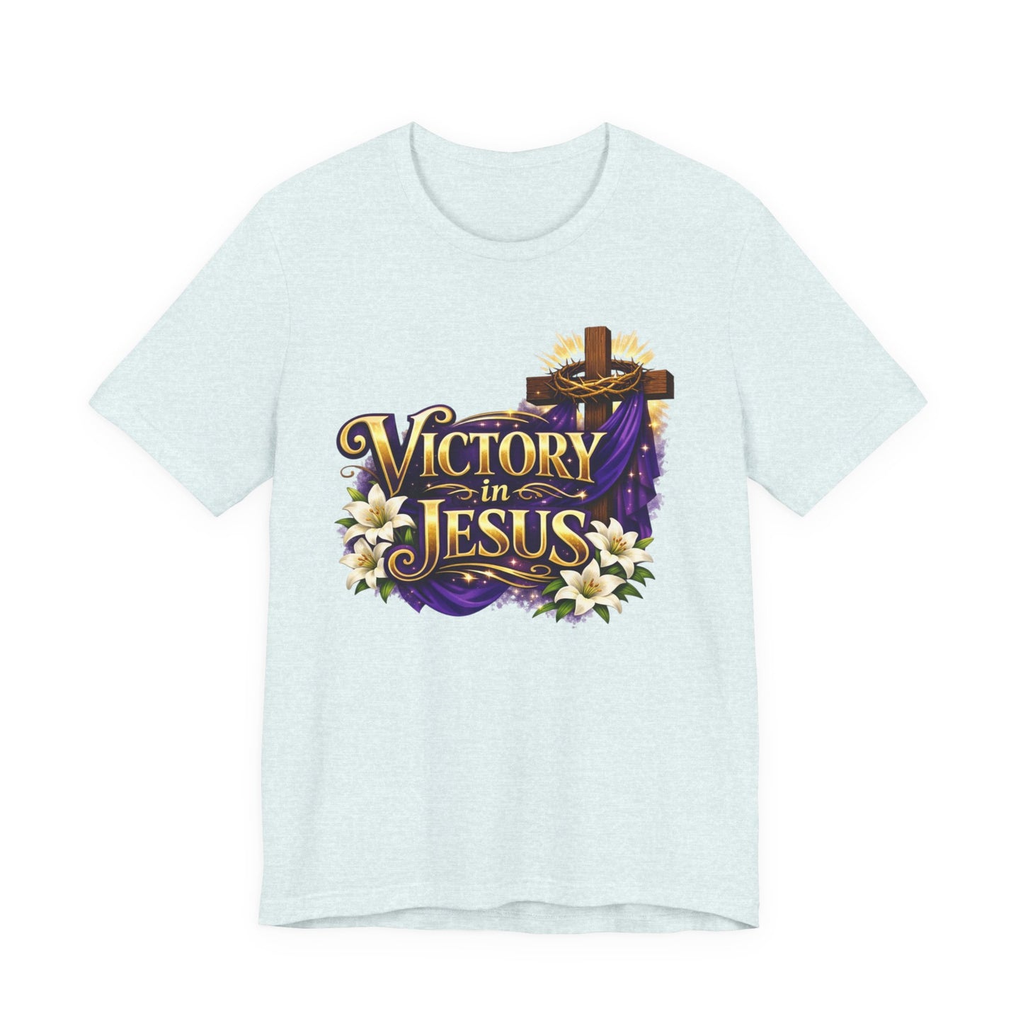 Victory In Jesus Christian T-Shirt — Cross Faith Tee