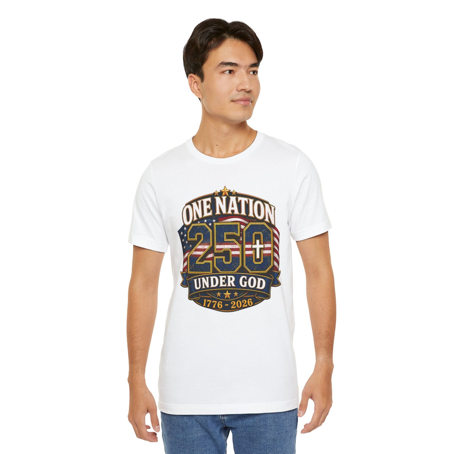 250th USA Independence T-Shirt — "One Nation Under God" 1776–2026 Patriotic Tee
