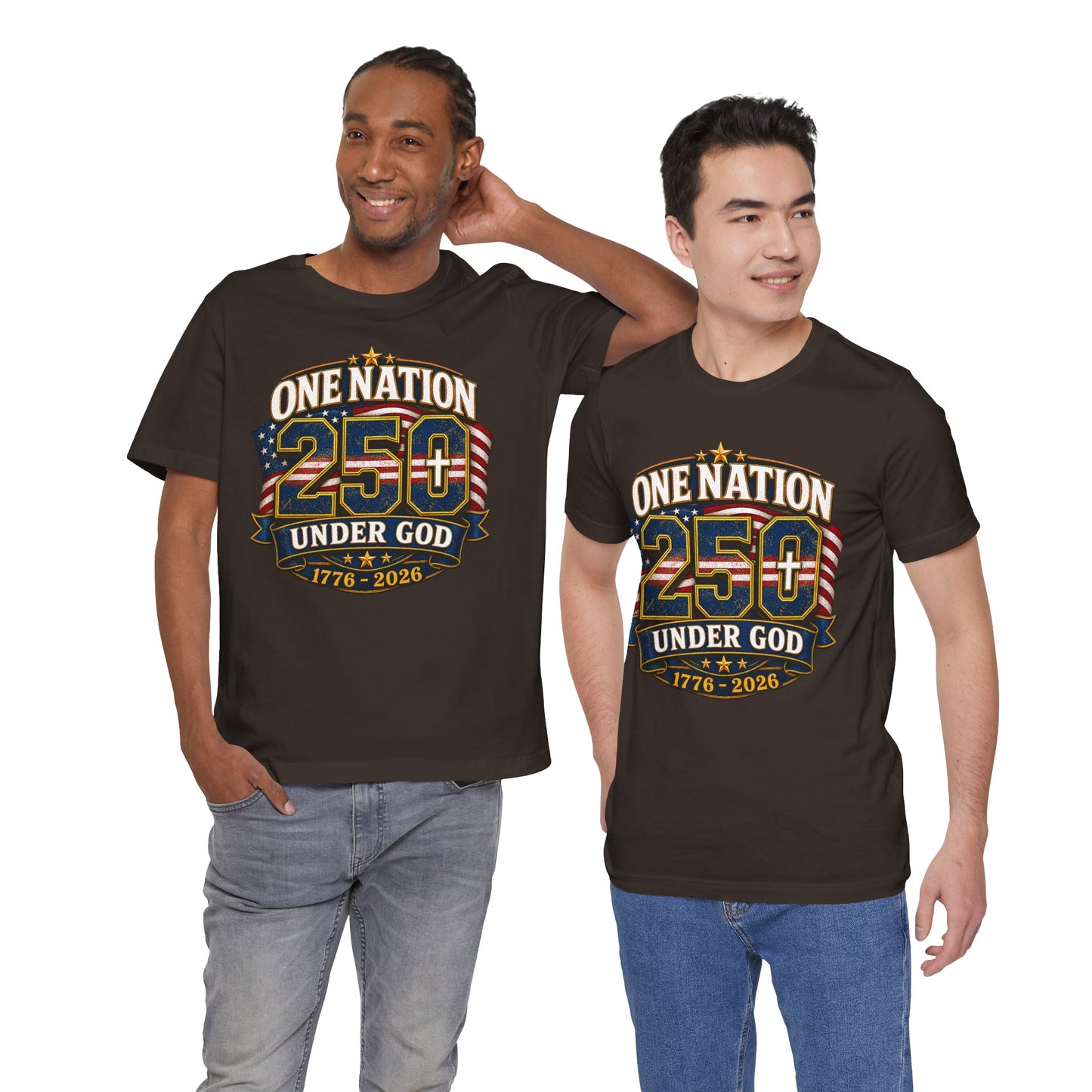 250th USA Independence T-Shirt — "One Nation Under God" 1776–2026 Patriotic Tee