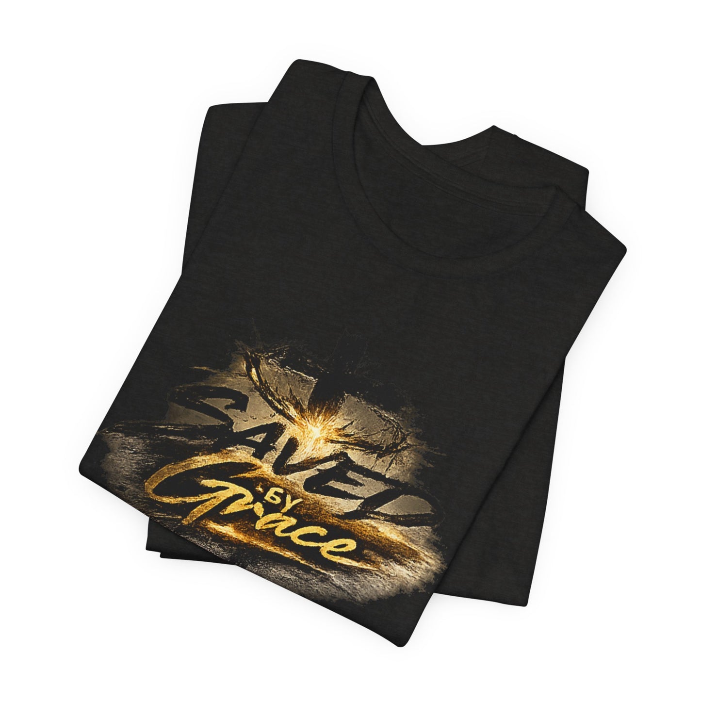 Saved By Grace T‑Shirt — Christian Cross Faith Tee