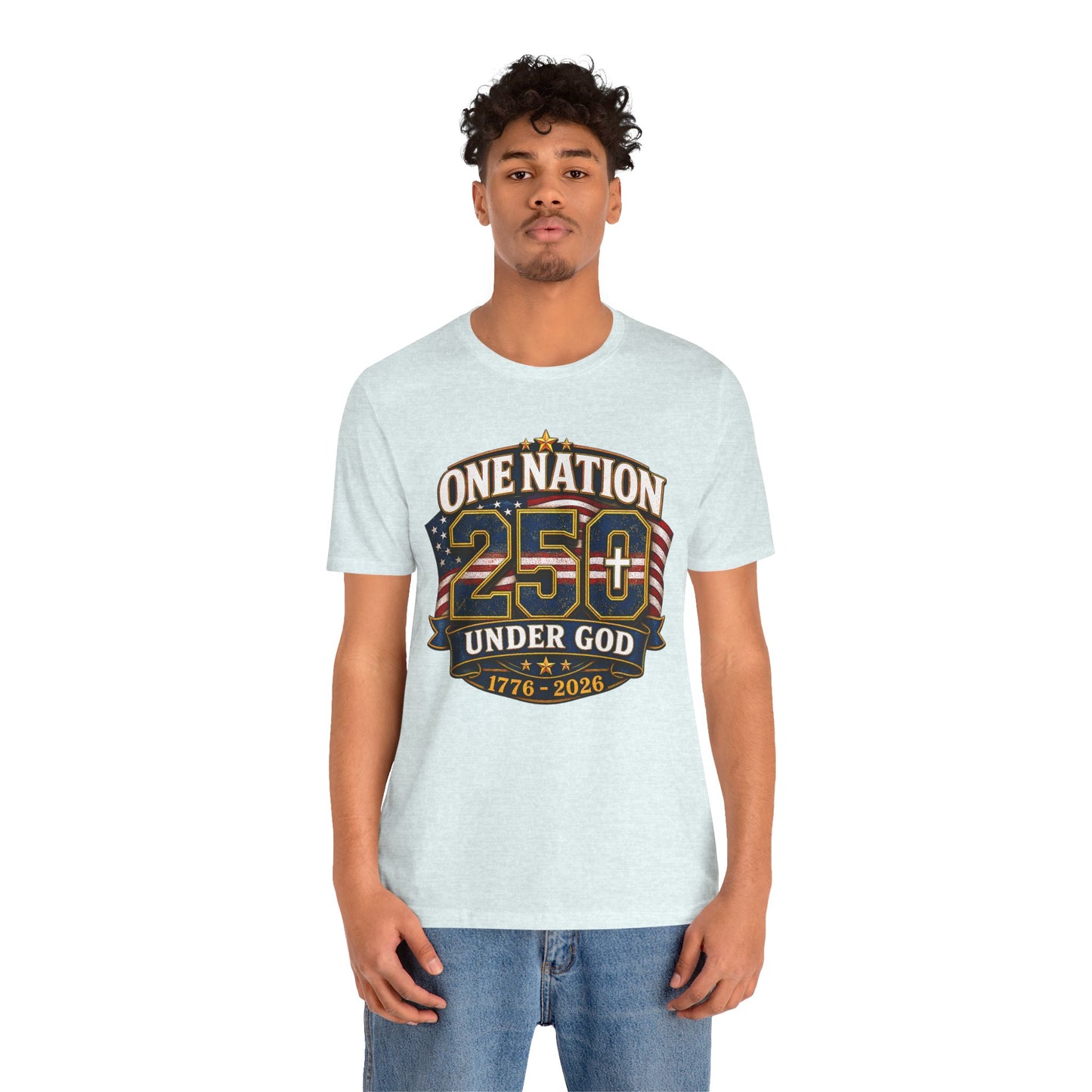 250th USA Independence T-Shirt — "One Nation Under God" 1776–2026 Patriotic Tee