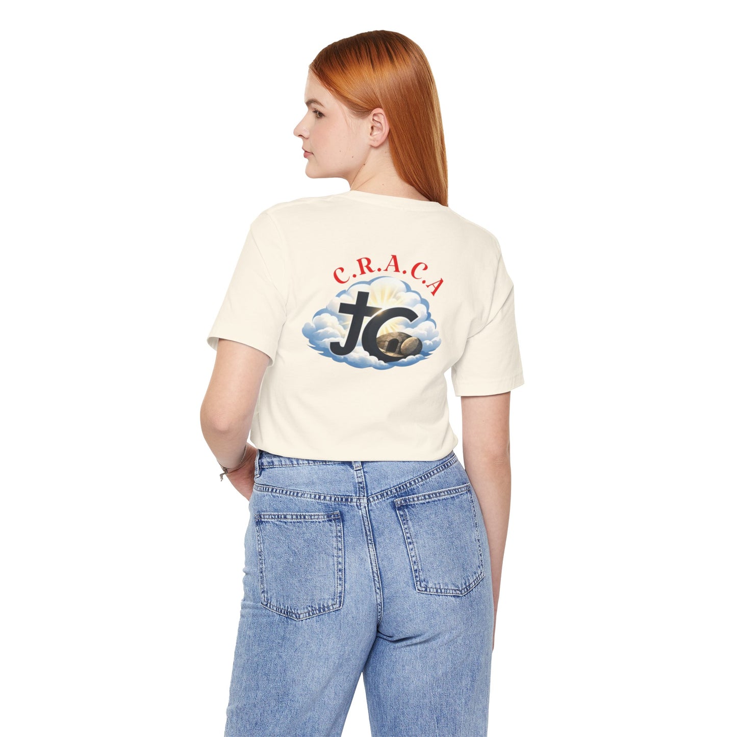 Christian JC Cross Tee — CRACA (Crucified.Risen.And.Coming.Again) Graphic T‑Shirt