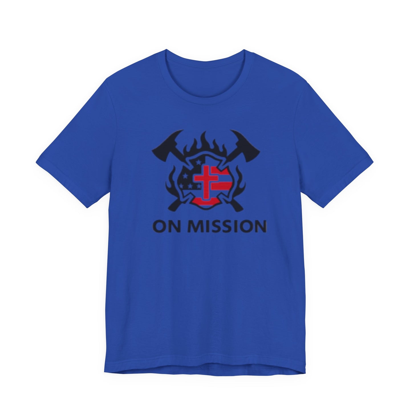 On Mission Christian Cross & American Flag T‑Shirt