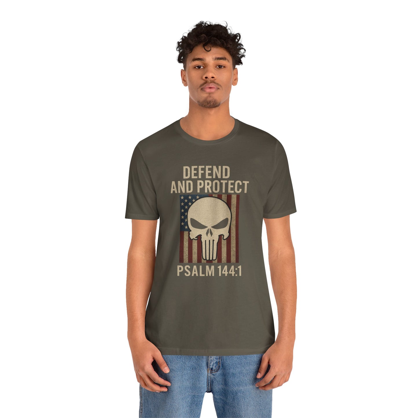 Defend and Protect Bible Verse Psalm 144:1 T-Shirt