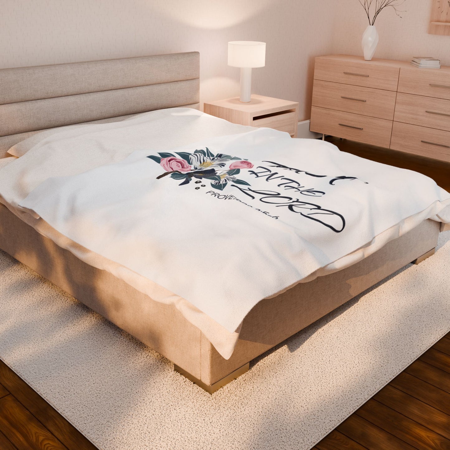 Velveteen Plush Blanket - Trust in the Lord