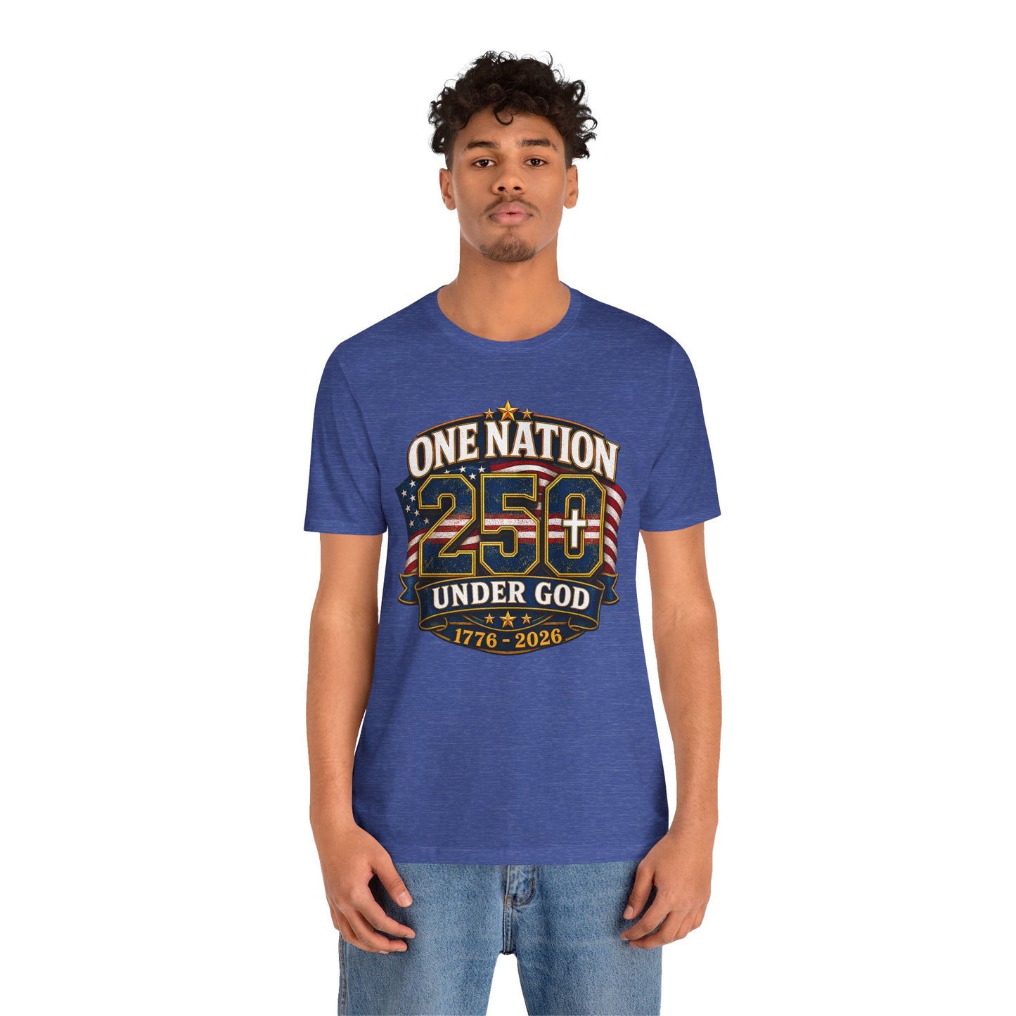 250th USA Independence T-Shirt — "One Nation Under God" 1776–2026 Patriotic Tee