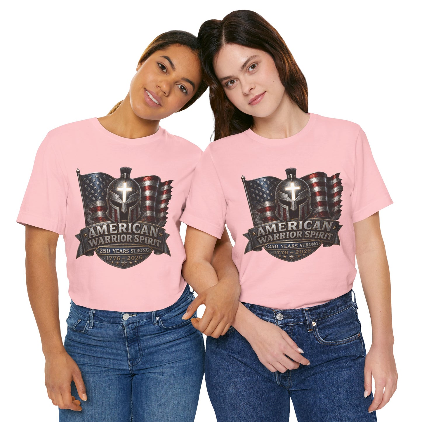 American Warrior Spirit T-Shirt – Patriotic 250 Years Strong Tee (1776–2026)