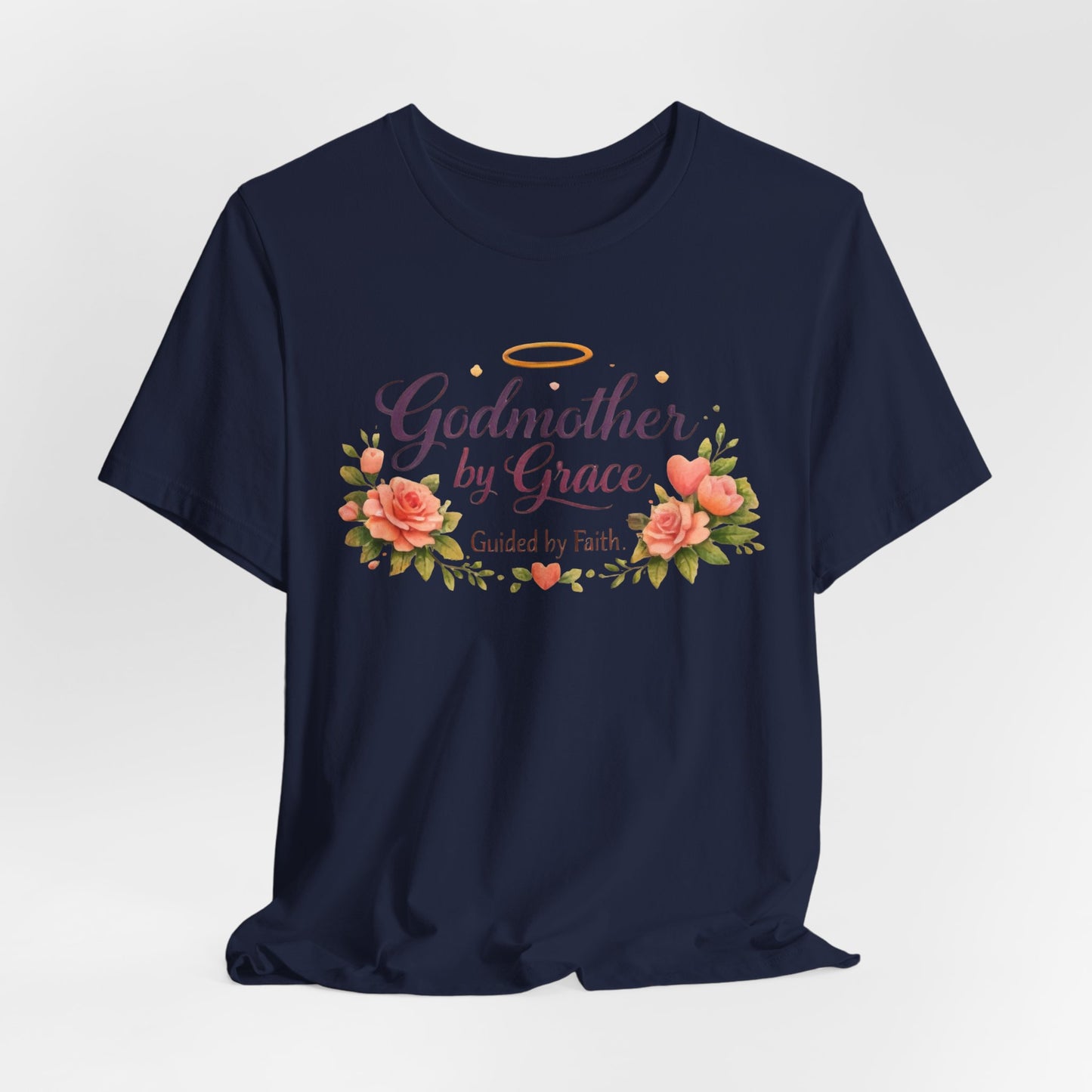 Godmother by Grace Floral Tee — 'Guided by Faith' Godmother T-Shirt