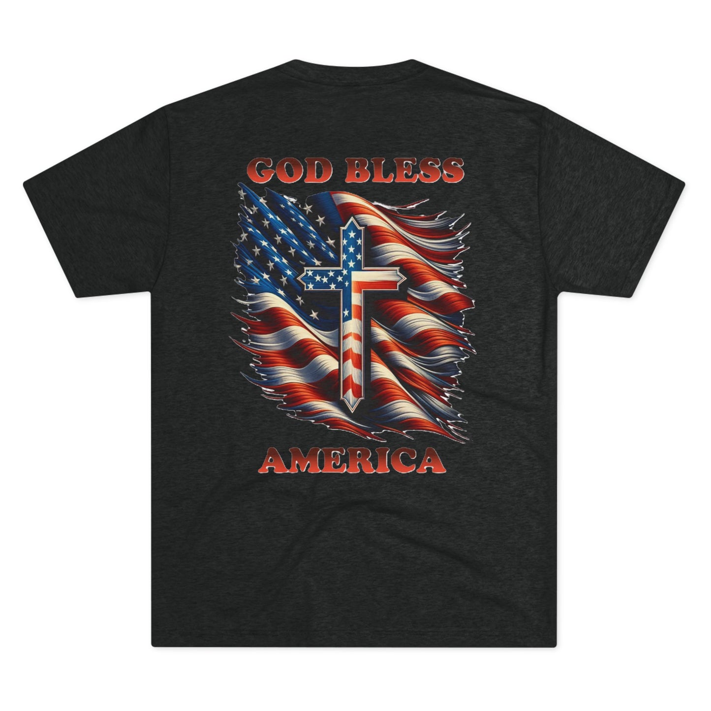 Unisex Tri-Blend Crew Tee "GOD BLESS AMERICA"