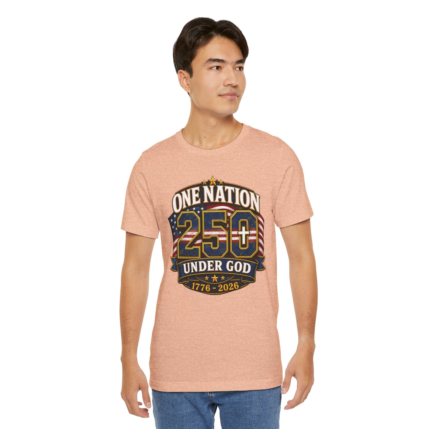 250th USA Independence T-Shirt — "One Nation Under God" 1776–2026 Patriotic Tee