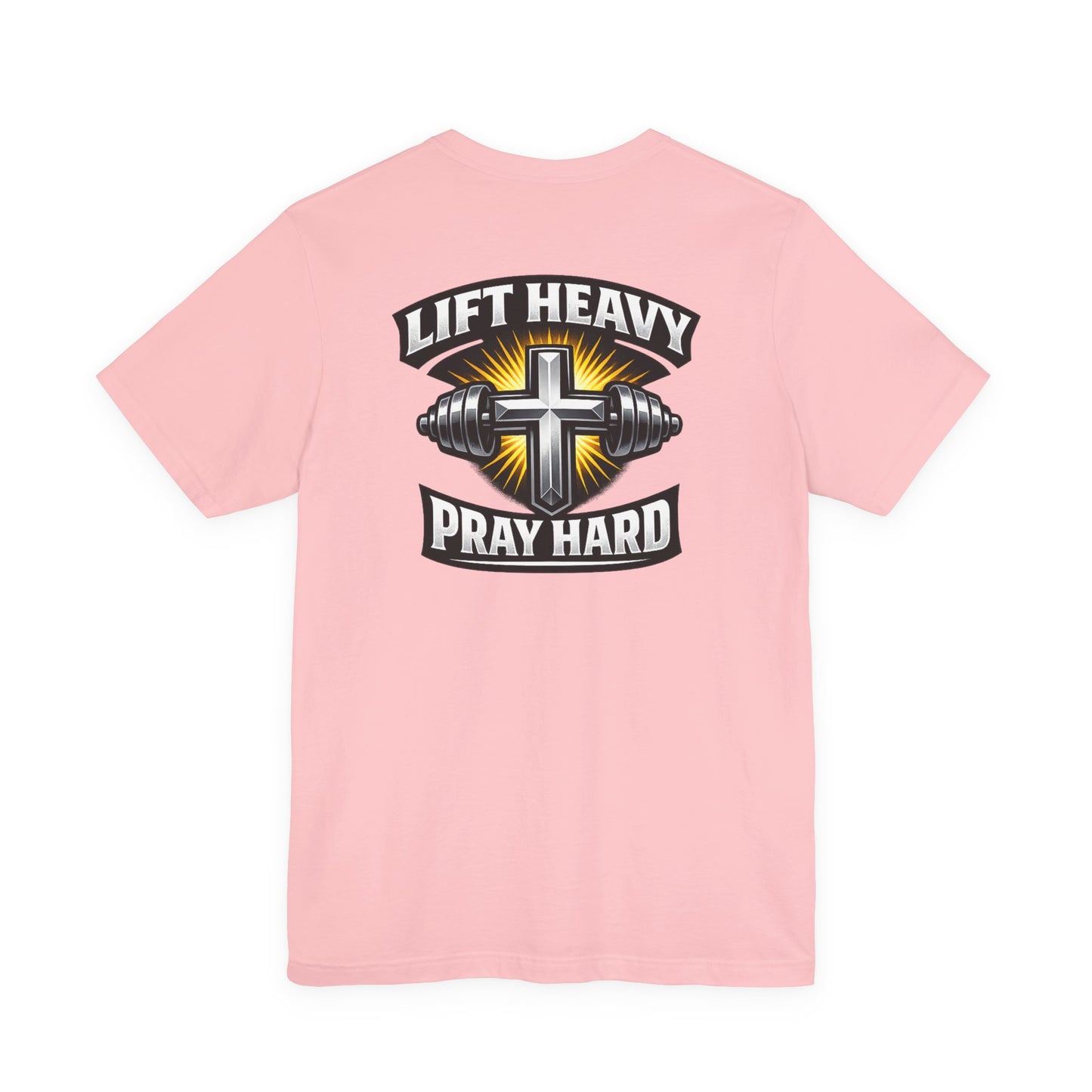 Lift Heavy Pray Hard T‑Shirt — Christian Fitness Gym Tee