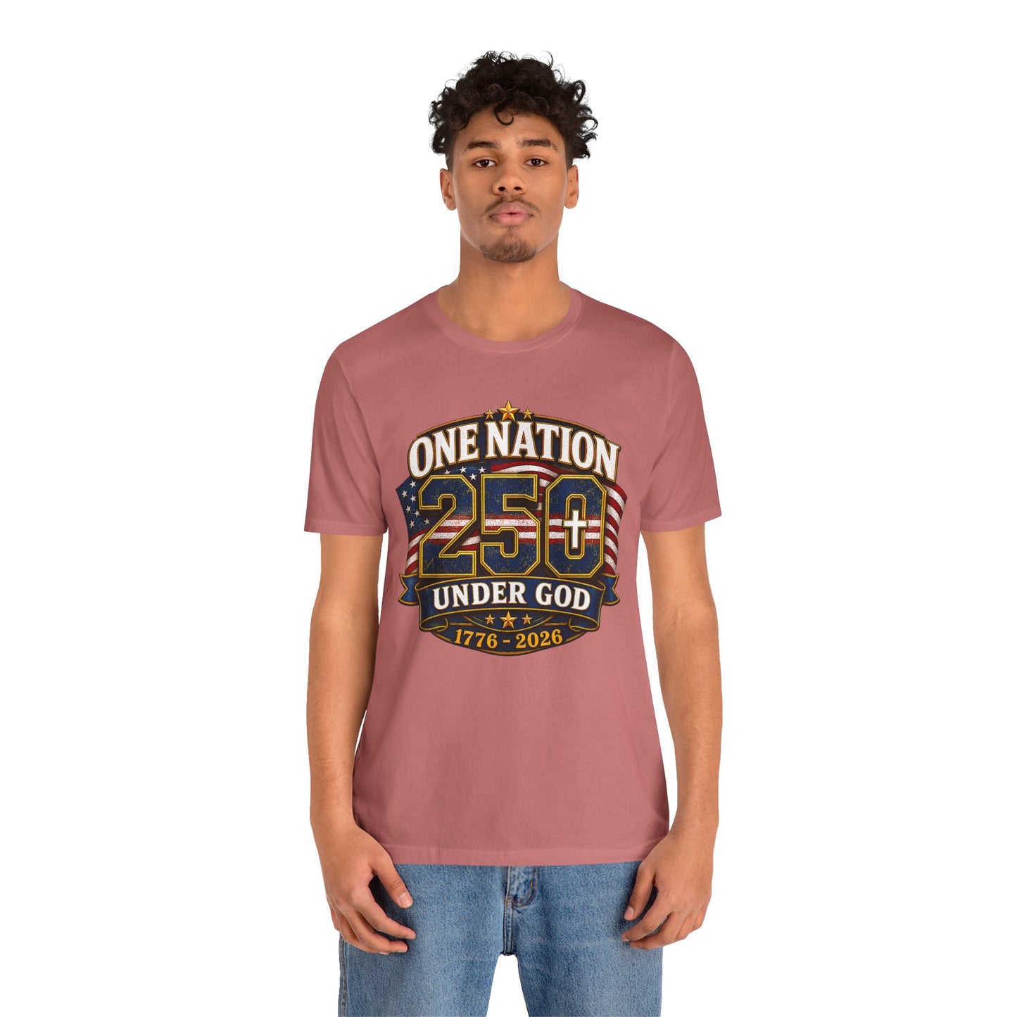250th USA Independence T-Shirt — "One Nation Under God" 1776–2026 Patriotic Tee