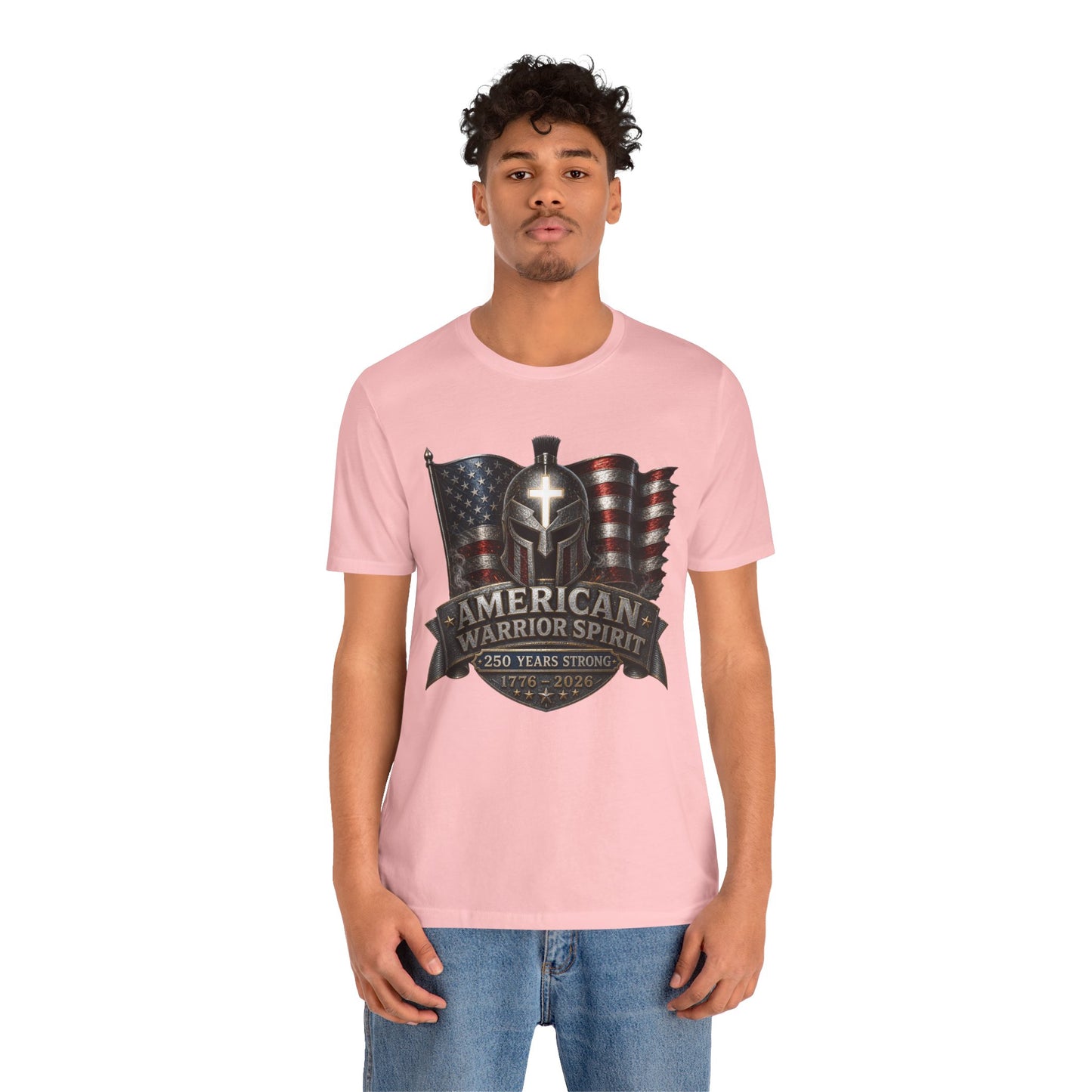 American Warrior Spirit T-Shirt – Patriotic 250 Years Strong Tee (1776–2026)