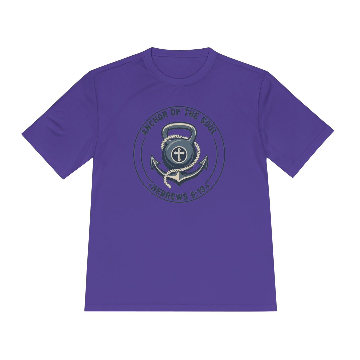 Hebrews 6:19 Anchor of the Soul Moisture-Wicking Workout Tee