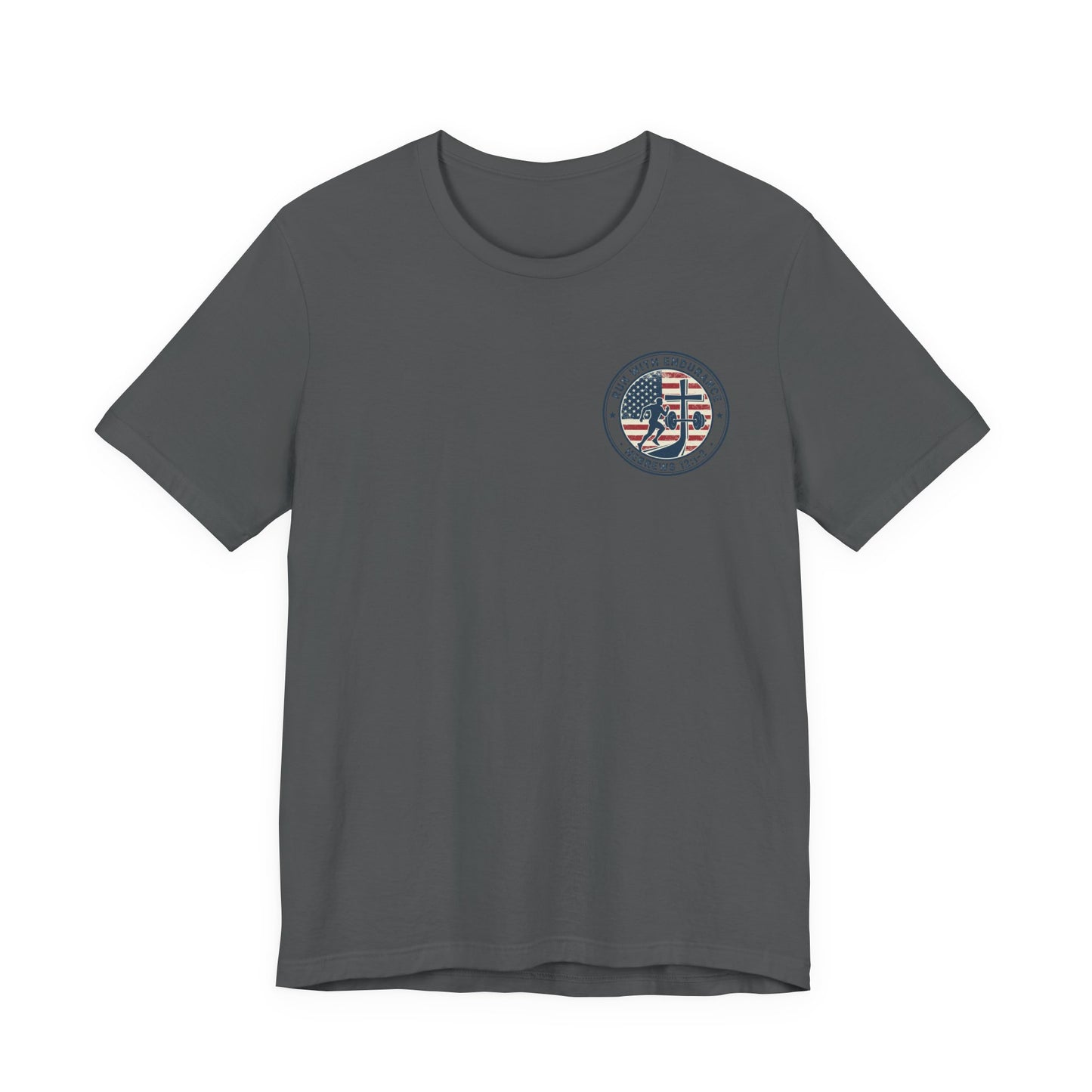 Hebrews 12:1-2 'Run With Endurance' T-Shirt — Inspirational Christian Tee