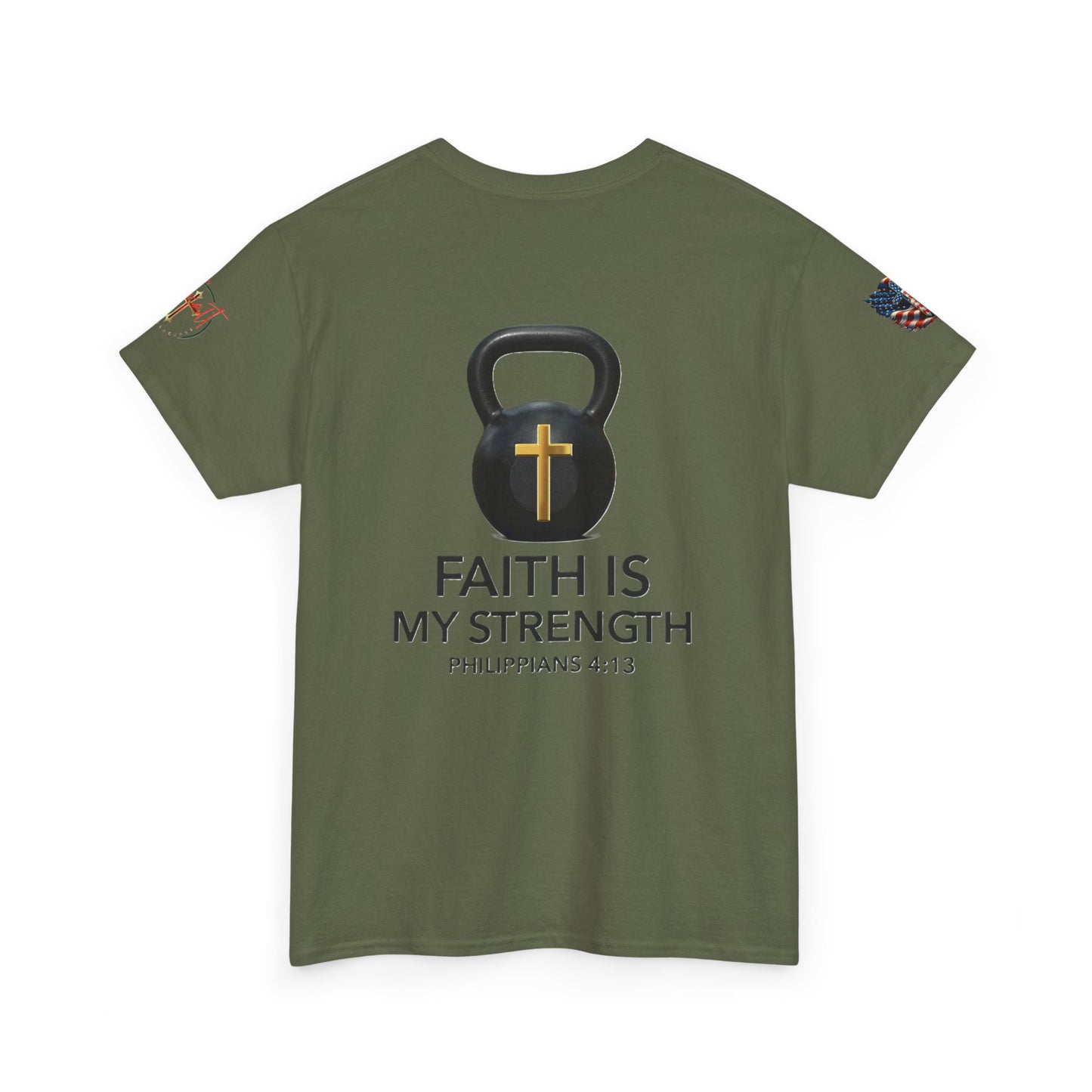 Christian Tee - Philippians 4:13 'Faith Is My Strength' (Copy)