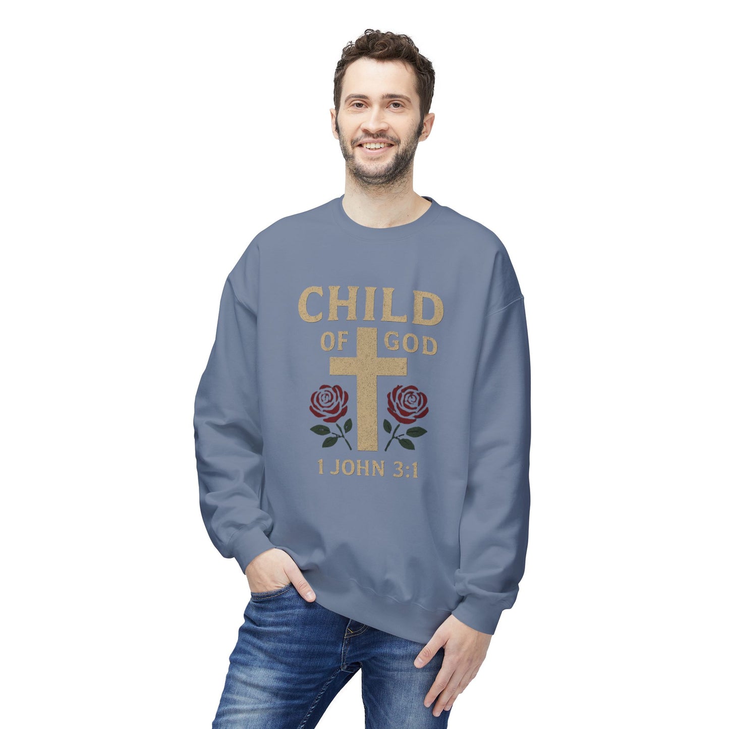 Christian Sweatshirt - 1 John 3:1 'Child of God'